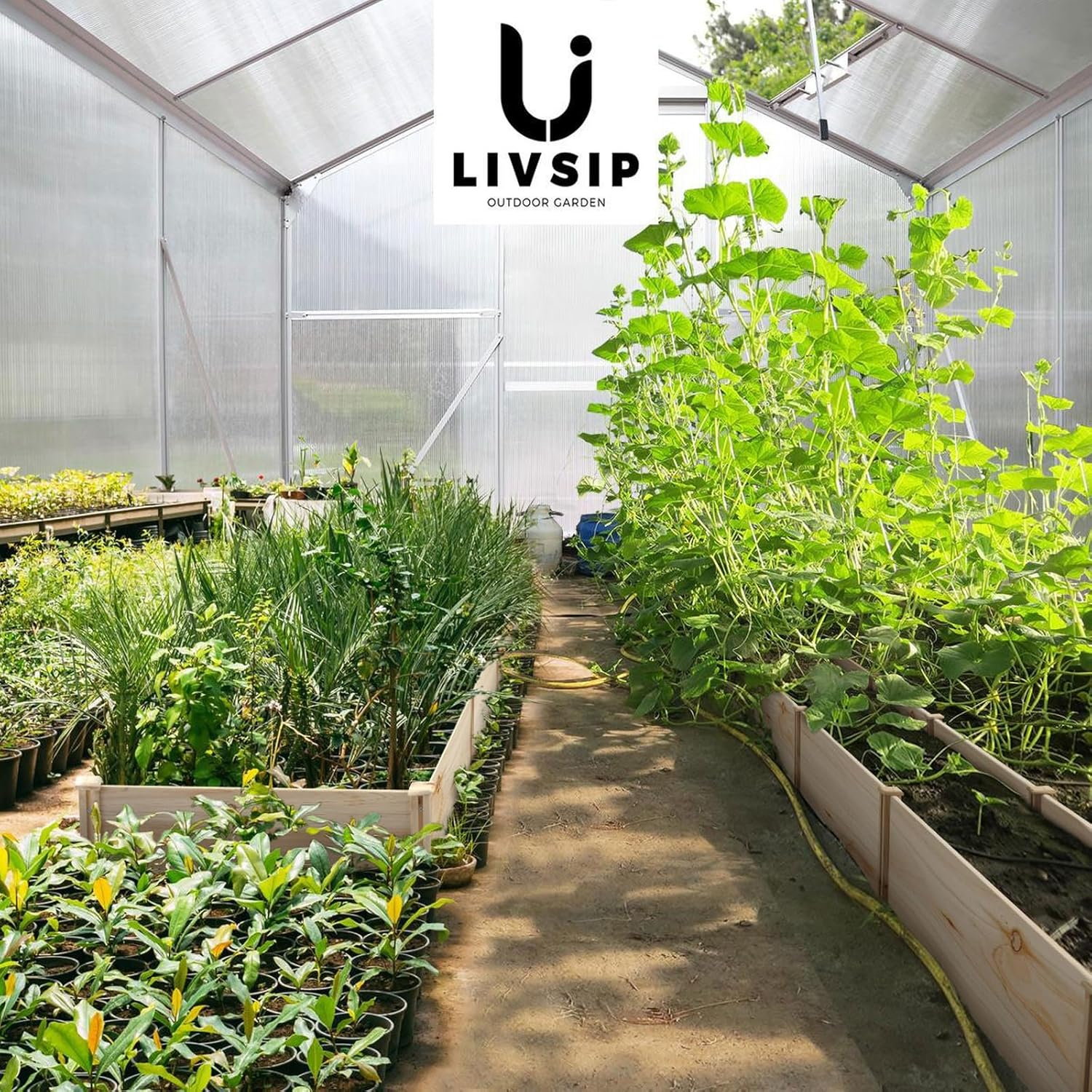 Livsip 2PCS Wooden Garden Bed Raised Garden Bed 240X45X45CM image number 1