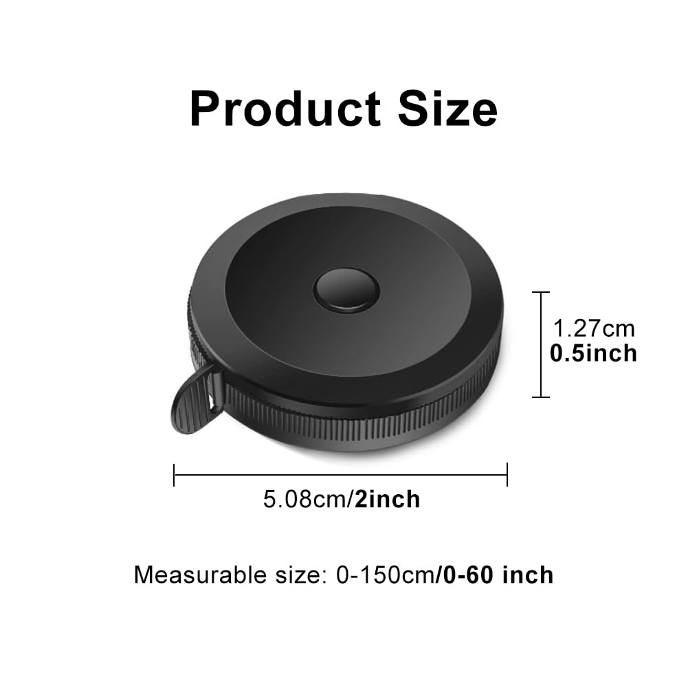 Retractable Measuring Tape, Soft Tape Measure for Body, Fabric, Sewing, Tailor, Cloth, Knitting, Craft, Weight Loss Measurements image number 3
