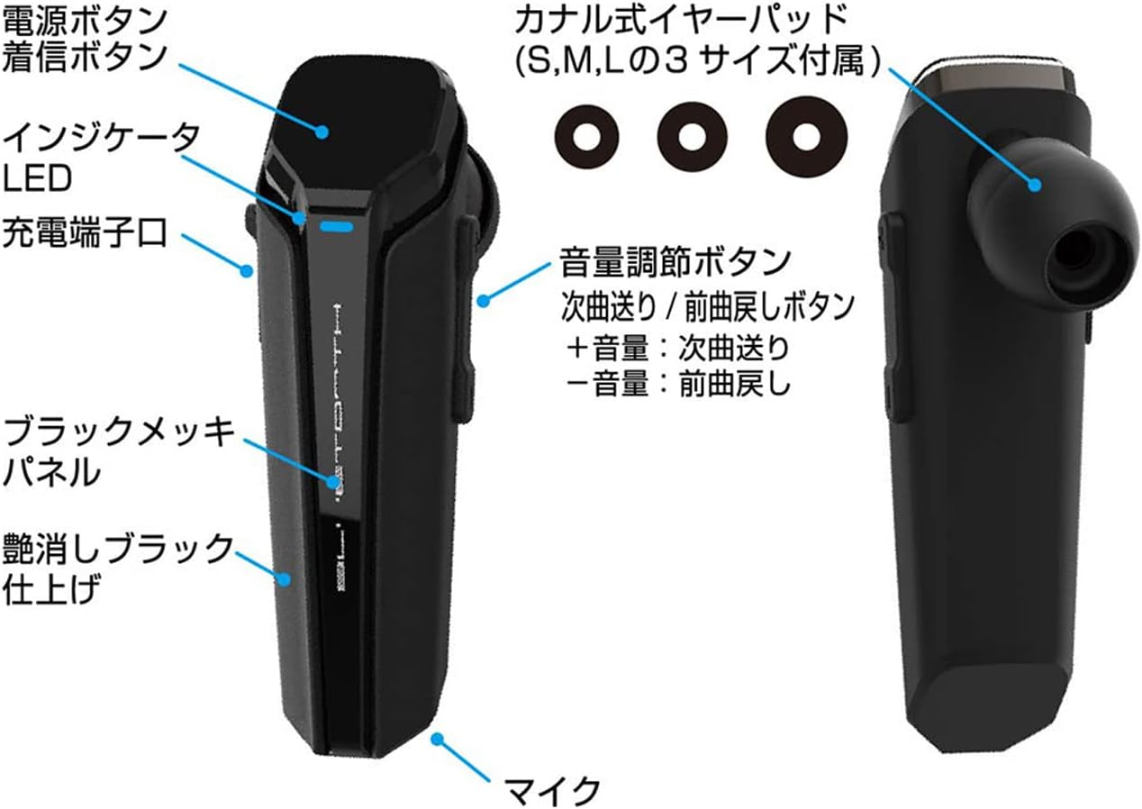NBL-107 Bluetooth Earphone Microphone with 20 Hours of Continuous Calling, 15 Days Standby image number 1