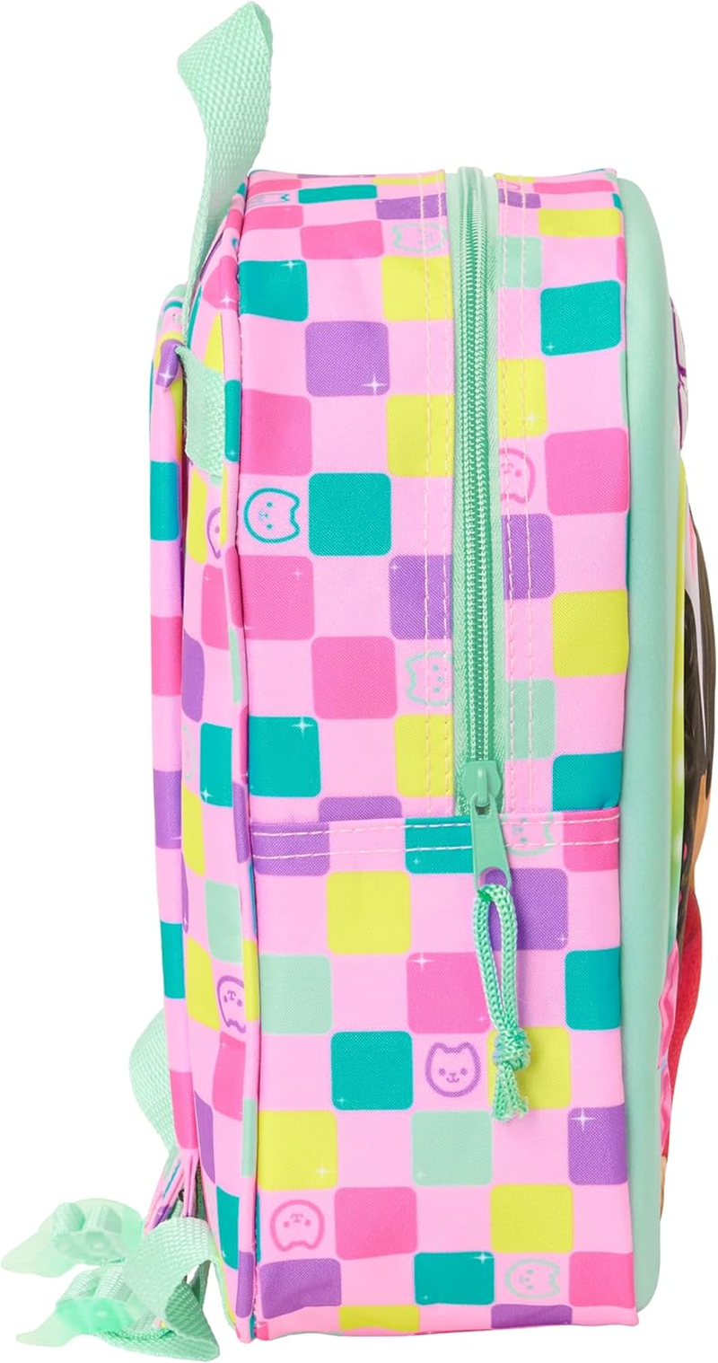 Safta GABBY'S DOLLHOUSE 3D Nursery Backpack, Adaptable to the Pram, Easy Cleaning, Ideal for Children of Different Ages Comfortable and Versatile, Quality and Resilience, 22, Colourful, M, Casual image number 1