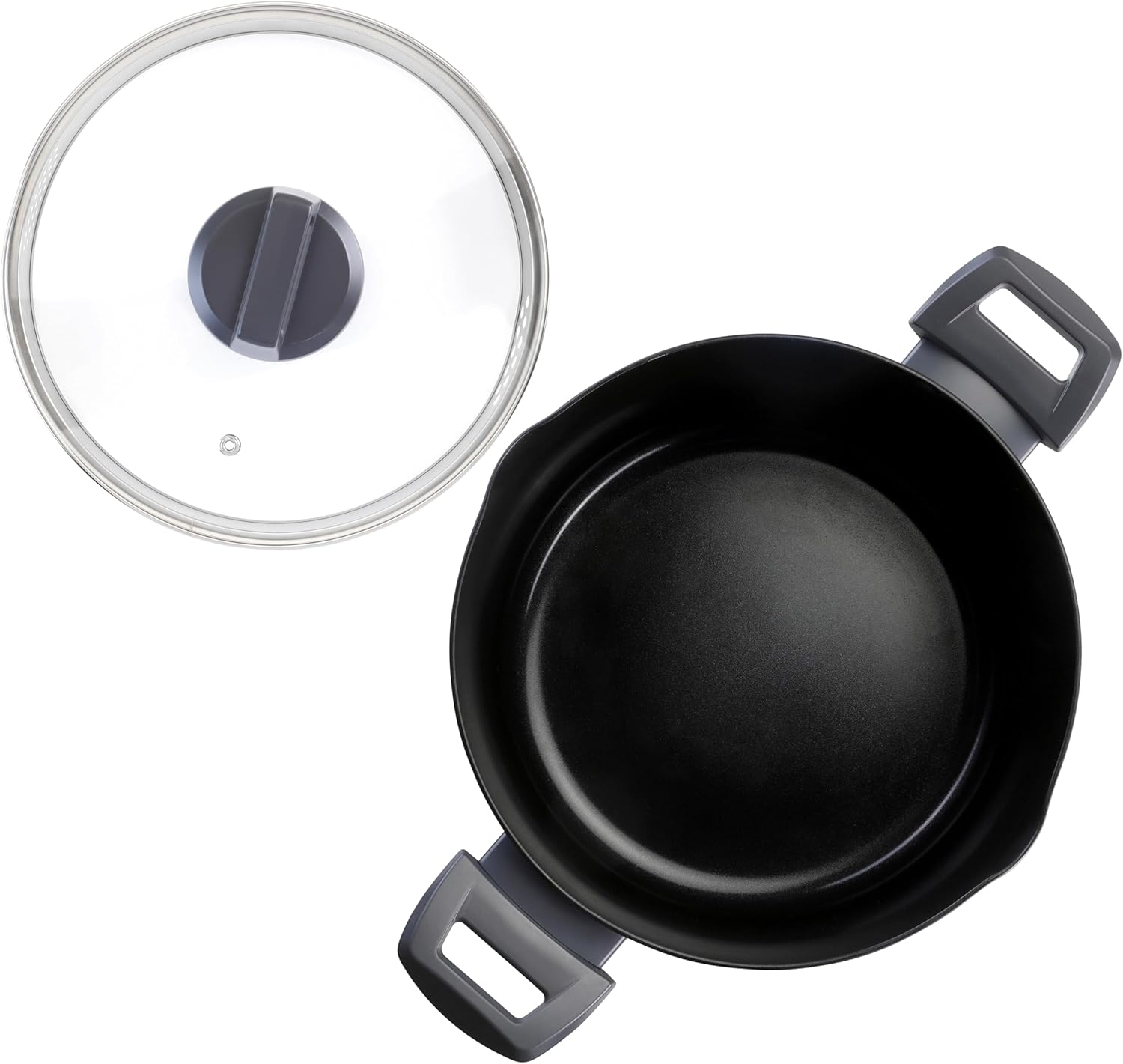 Stanley Rogers Statement Casserole 24Cm &ndash; 100% Recycled Aluminium Ceramic Non-Stick Pot &ndash; Induction Cookware with Dual Handles and Lid &ndash; PFAS PTFE & PFOA Free for Healthy Cooking image number 6