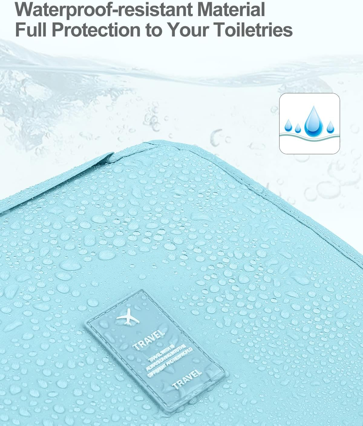 Luxtude Small Toiletry Bag for Women, Water-Resistant Hanging Toiletry Bag for Traveling, Portable Toiletry Travel Organizer for Toiletries, Cosmetics, Bathroom image number 4