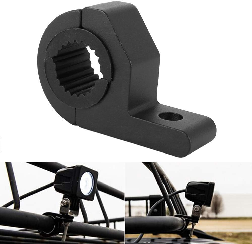 2Pcs Light Bar Tube Clamps, 19-30MM Universal Work Offroad Led Light Mounting Brackets Horizontal Bar Tube Clamp Kit, Horizontal Bar Cage Roof Rack Holder for Off-Road Truck UTV ATV