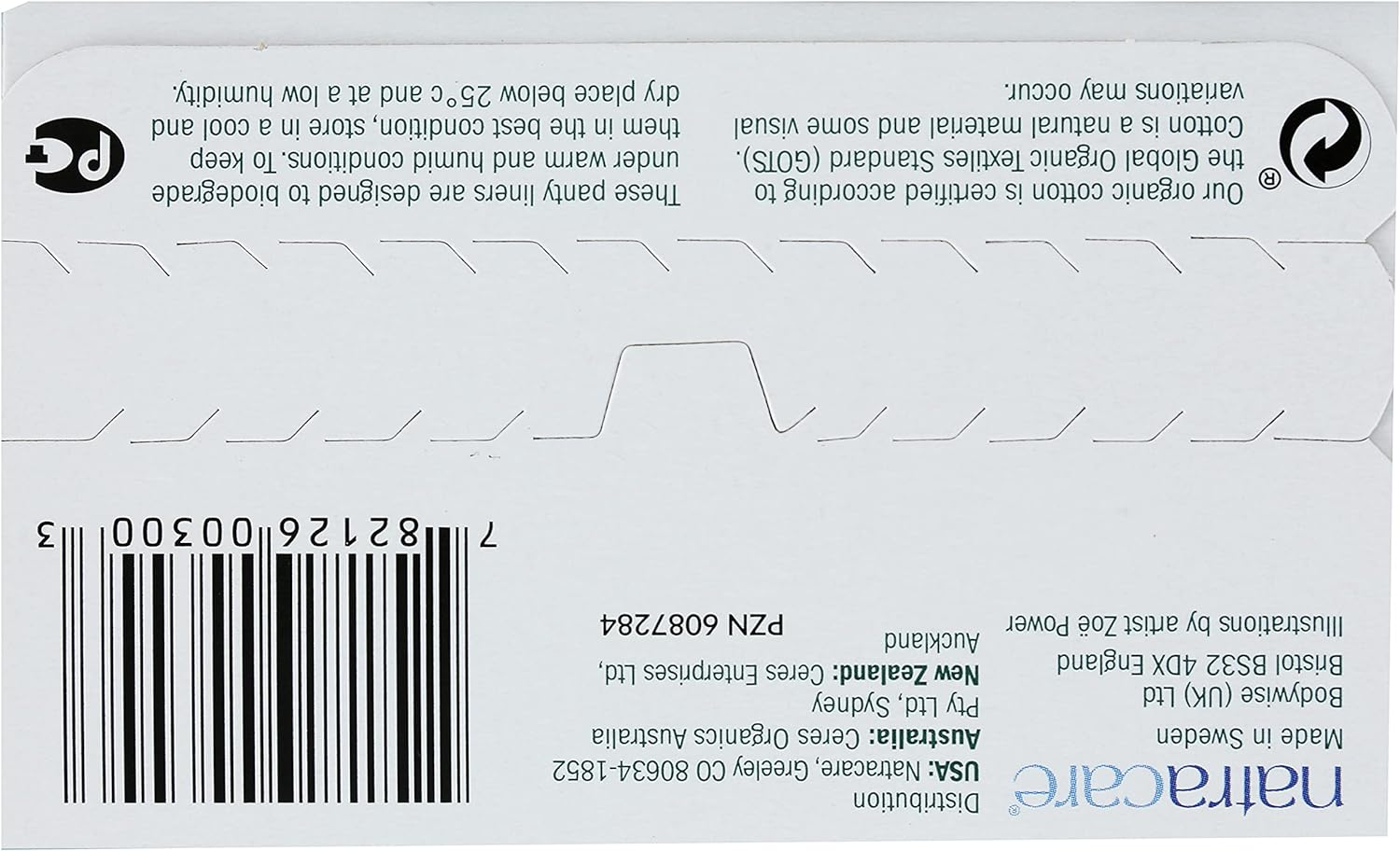 Natracare Mini Panty Liners 30 Pack, 30 Count, Pack of 30 image number 3