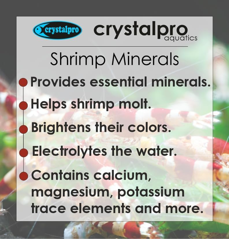 Shrimp Minerals 4.22 Oz - Essential Minerals for Shrimp Tanks and Invertebrates - Freshwater Aquarium Salt - Tank Accessories - Shrimp Aquarium Supplies -Neocaridina and Caridina image number 6