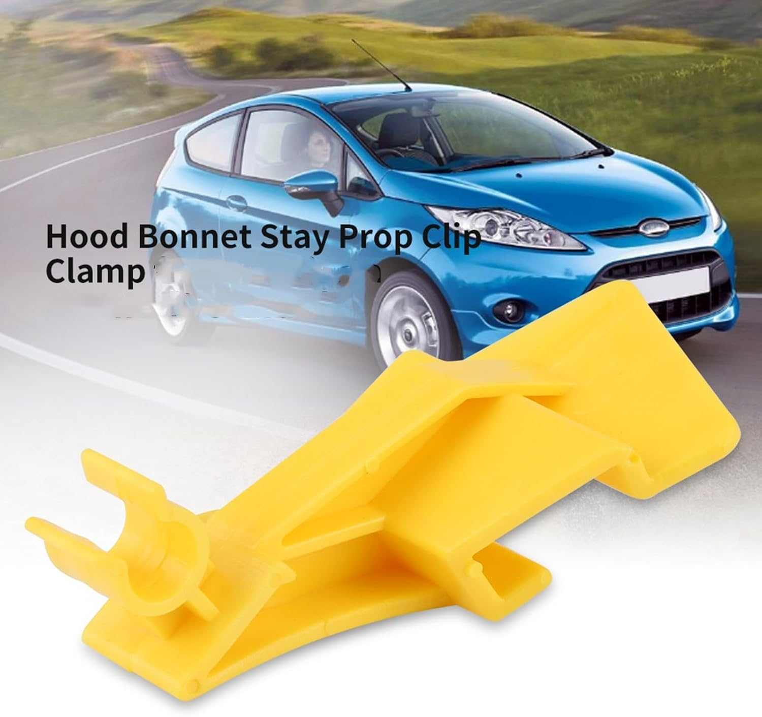 Hood Bonnet Clamp/Holder, Yellow Plastic Bonnet Clamp/Holder Prop Retainer Connect Replacement for MK7 2008 Onwards image number 4
