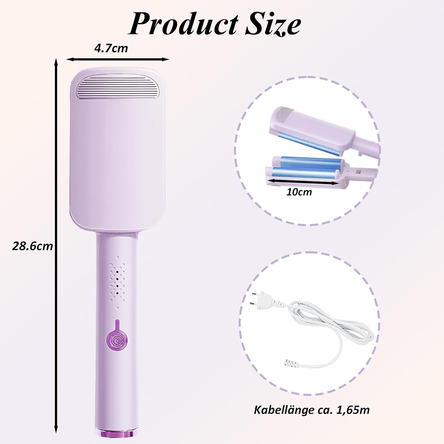 32 Mm Wave Iron for Hair, Curling Iron, Large Curls, Beach Waves Curling Iron, Decorative Home, Waves Curling Irons, Adjustable Temperature (160 &deg;C - 220 &deg;C), Birthday Gifts for Girls image number 1