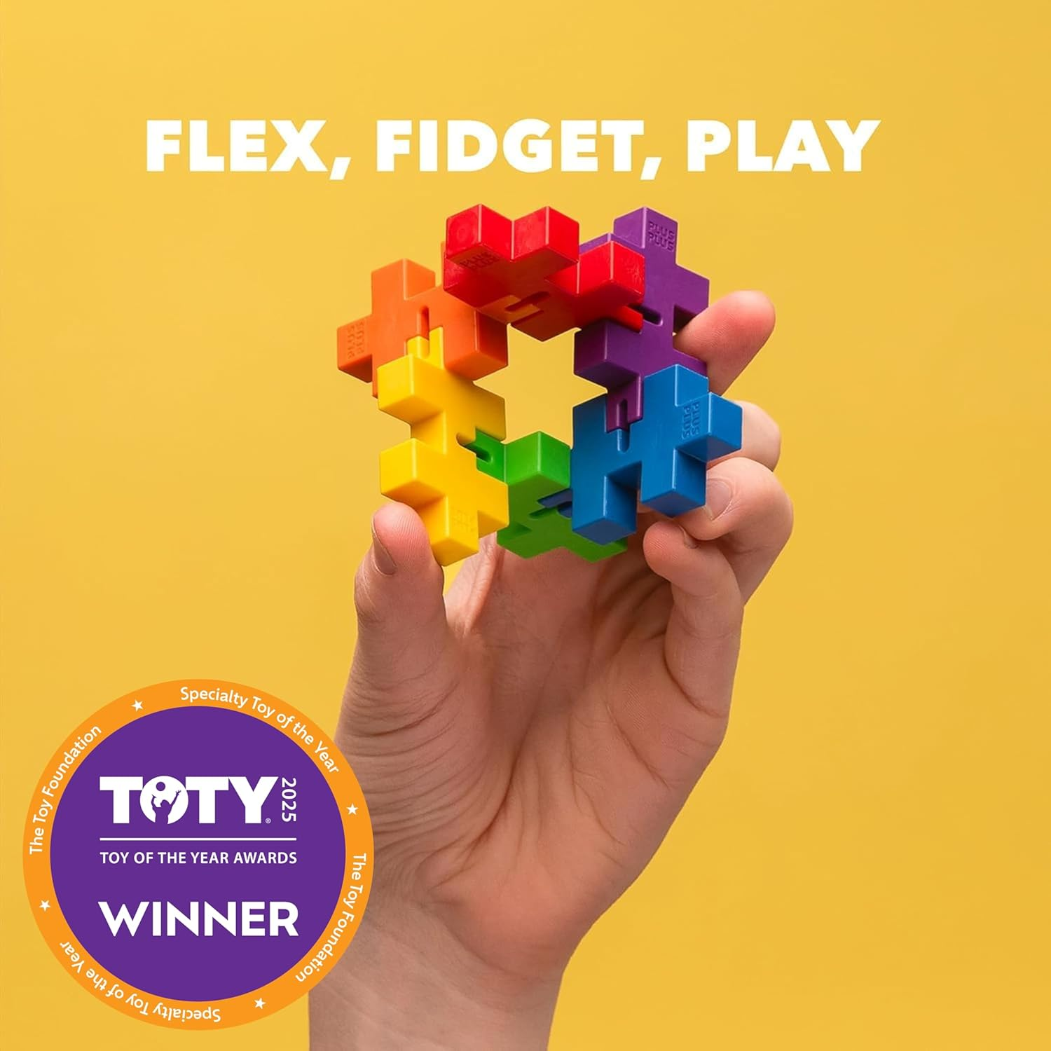 Plus-Plus Spectrum Hexel Fidget Toy image number 2