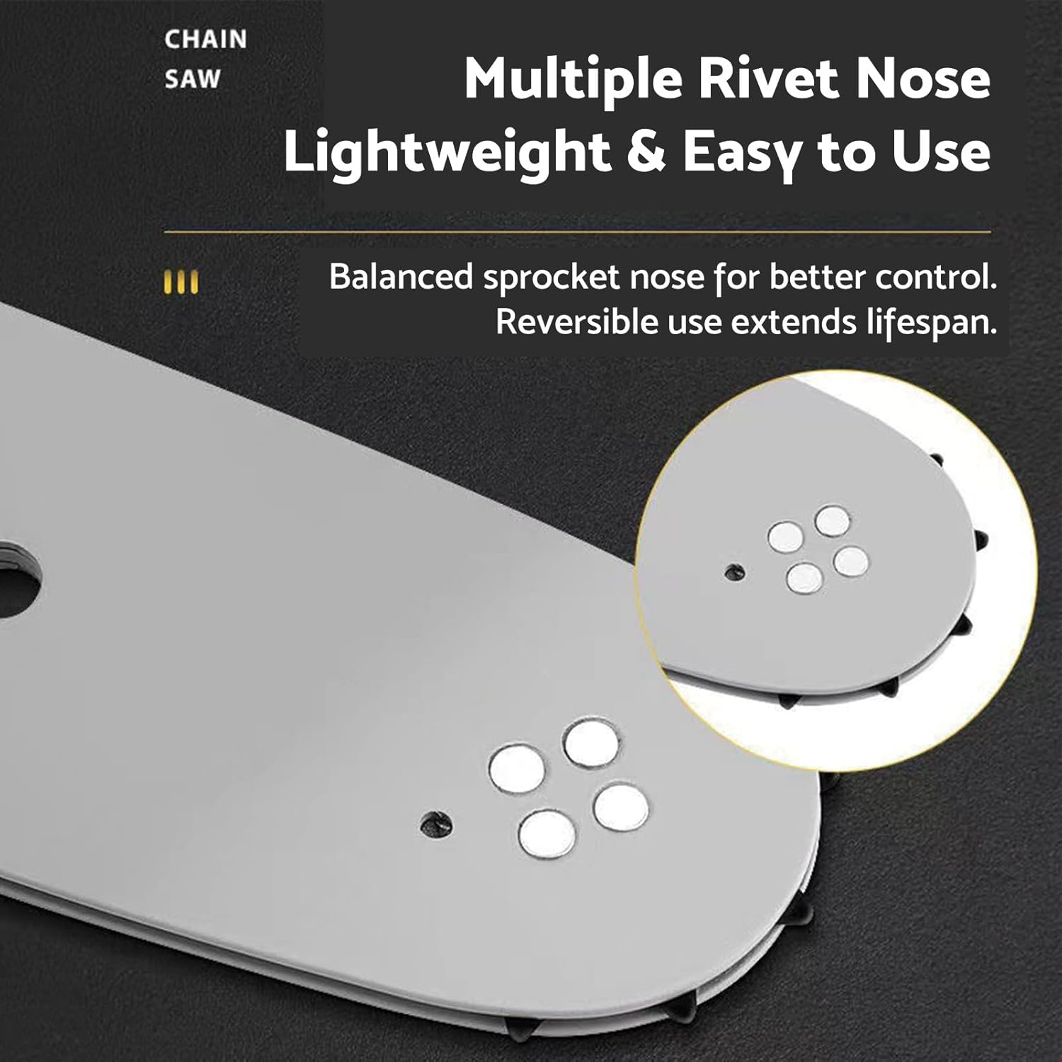 Chainsaw Bar 20" .063 3/8" 72DL Suitable for Husqvarna Jonsered Makita Poulan image number 5