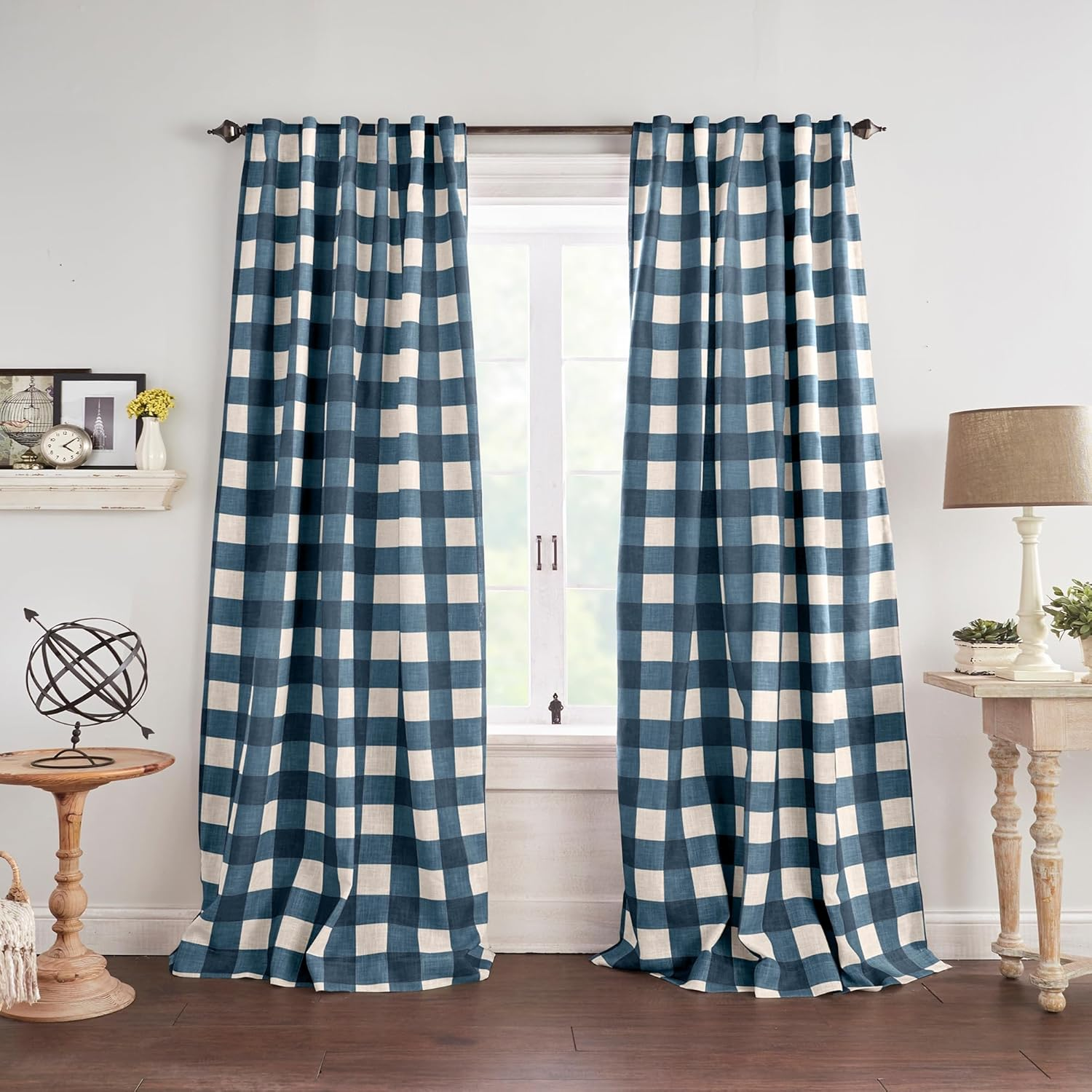 Elrene Home Fashions Grainger, 80% Polyester; 20% Linen, Indigo, 52" X 84" (1 Panel) image number 7