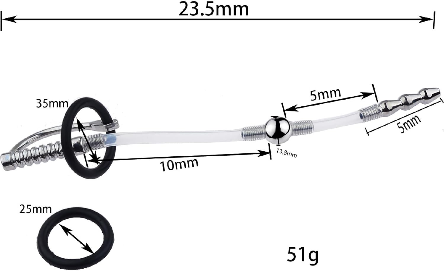 Sex Tools Removable Urethral Plug Dilator Adult for Couples Flriting & Training Urethral Sounds Catheter Plug for Masturbation Rod Bladder Stimulation for Men image number 2