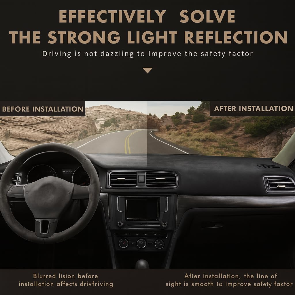 Dash Mat for Haval H6 | H6 GT 2021-2025 with HUD Luxury Suede Non-Slip Dashboard Cover Pad Interior Accessories