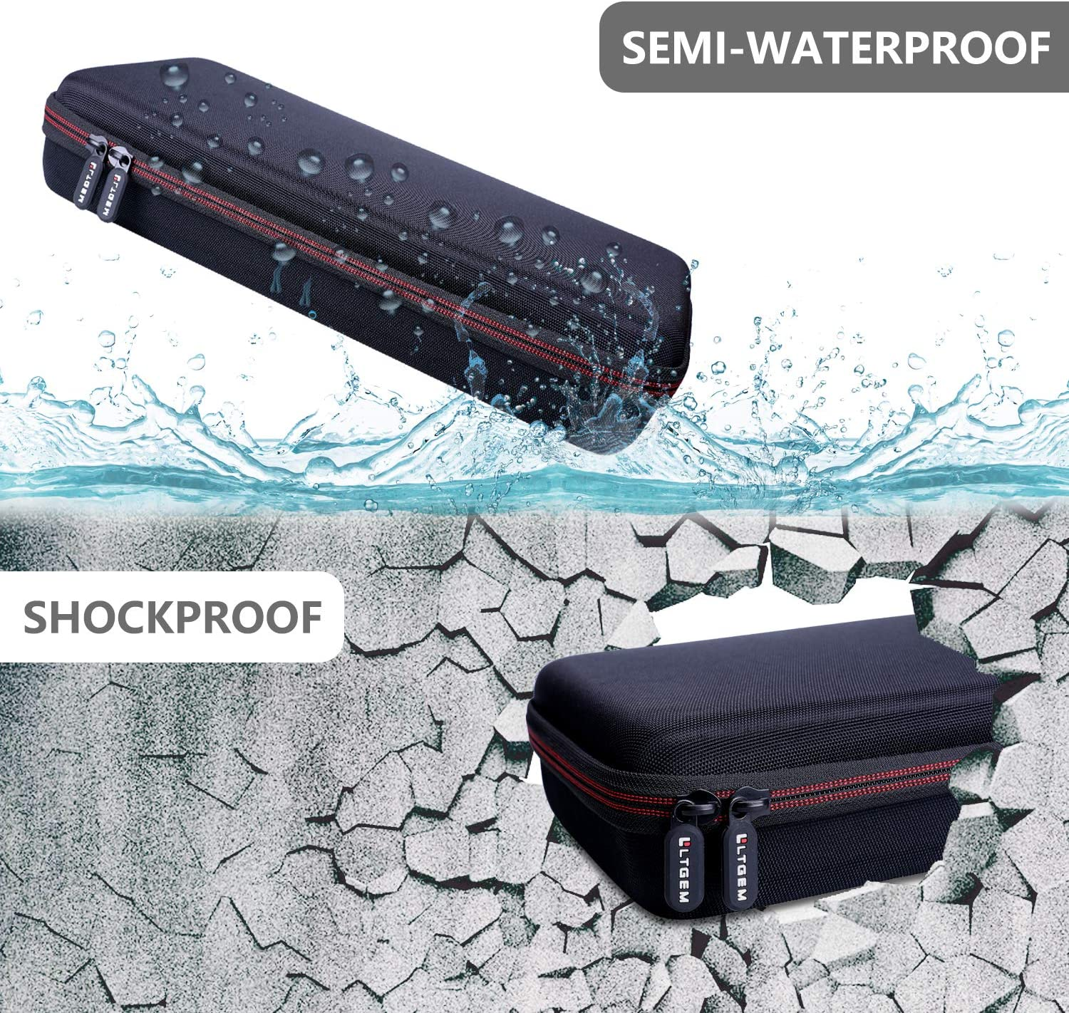 LTGEM EVA Hard Case for Numark DJ2GO2 or Numark DJ2GO2 Touch &ndash; Compact 2 Deck USB DJ Controller (Black)