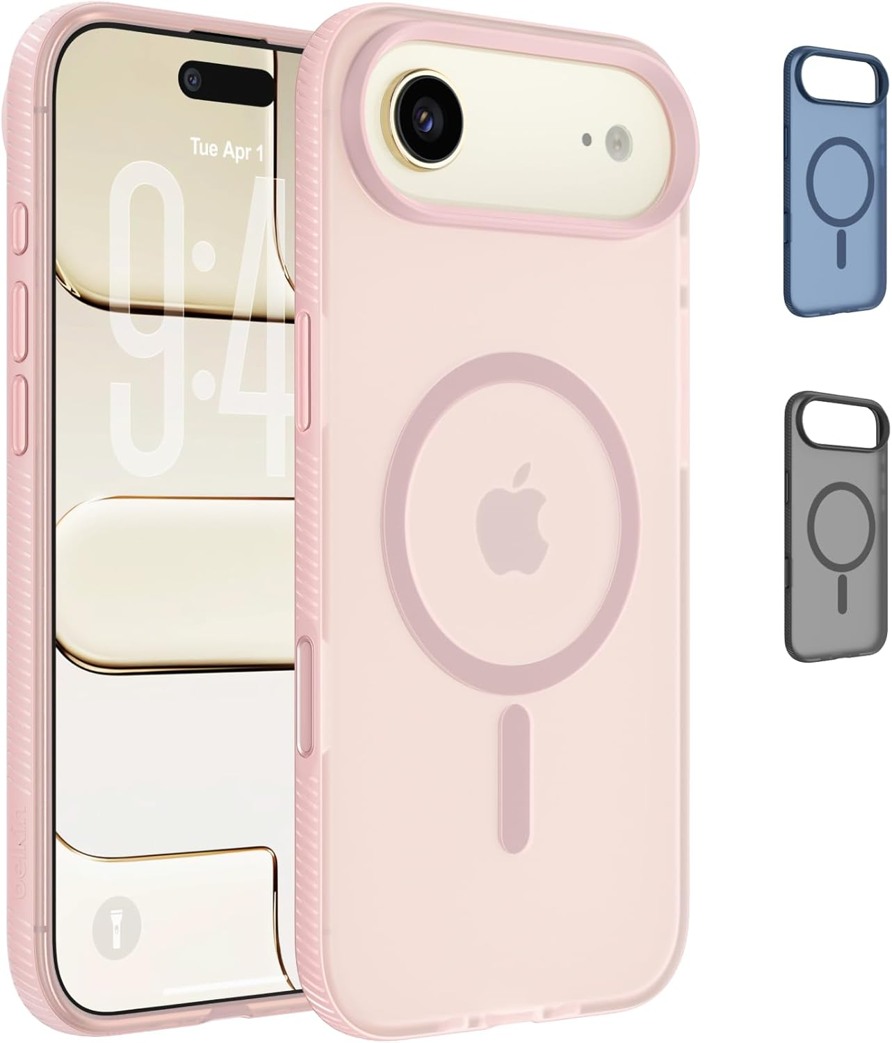 Belkin Sheerforce Grip Iphone 17 Case, Magsafe Compatible Mobile Phone Case with Non-Slip Edges, Iphone Protective Case, Magnetic, Transparent, Thin and Shockproof - Green image number 5