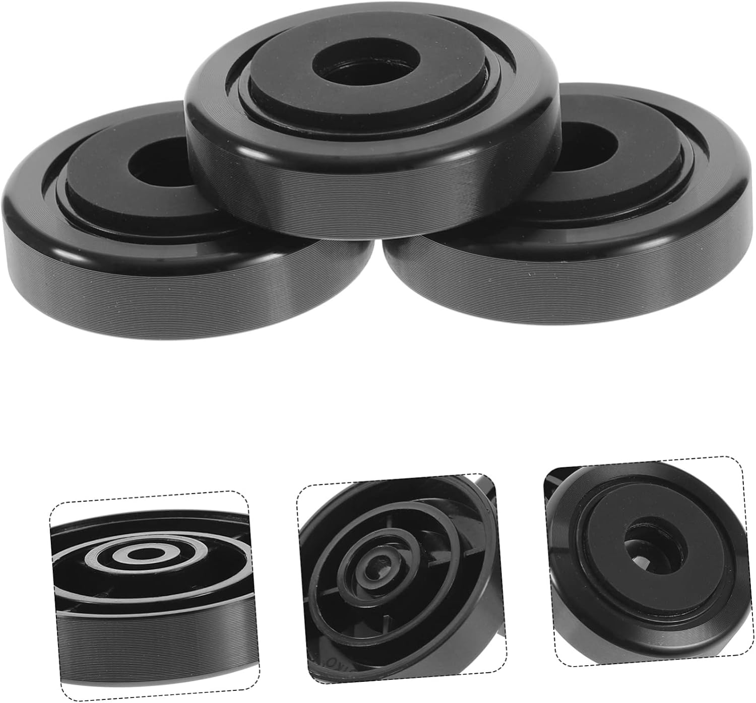 OSALADI Speaker Isolation Feet Pads for Amplifier and Subwoofer, Shockproof Vibration Dampers, 40X12Mm Metal Spikes, 4Pcs Black, Audio Equipment Isolation Stand for Home Theater and Hifi Systems