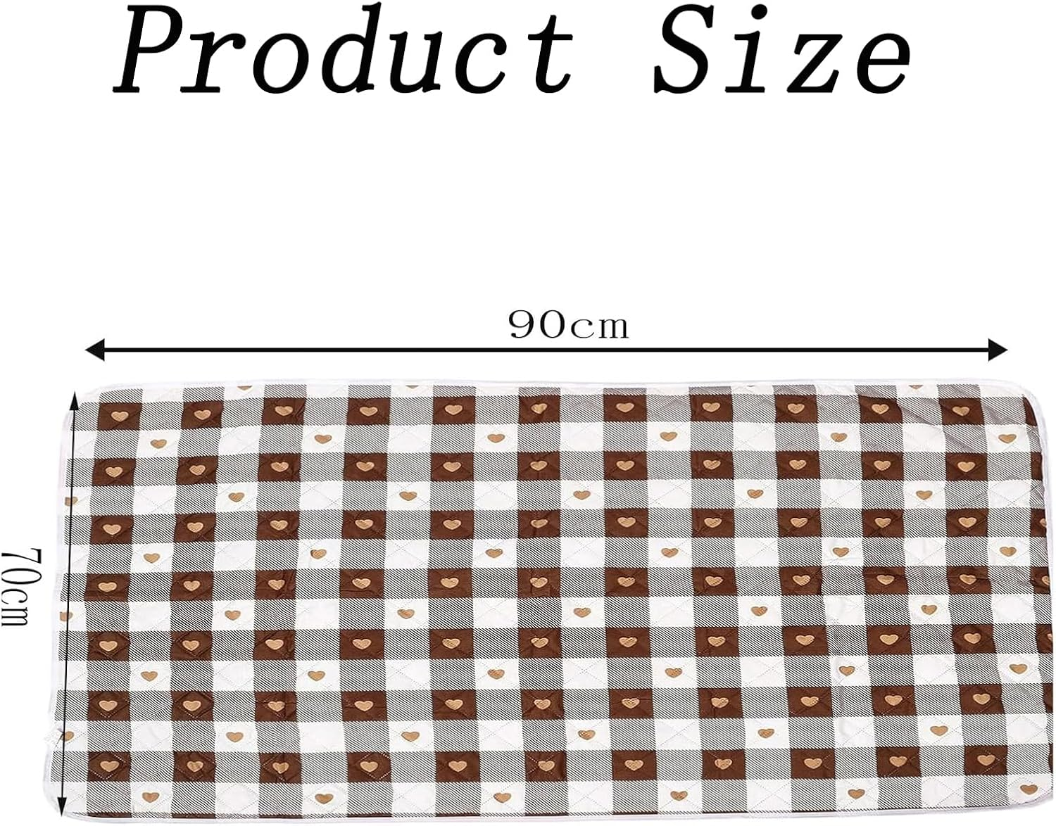 2 PCS Waterproof Bed Pad, Incontinence Pads for Adults, Elderly, Kids and Pets, Reusable Washable Underpad Protector for Bed, Sofa, Car Seat and Hospital Use, 70 X 90 Cm image number 5