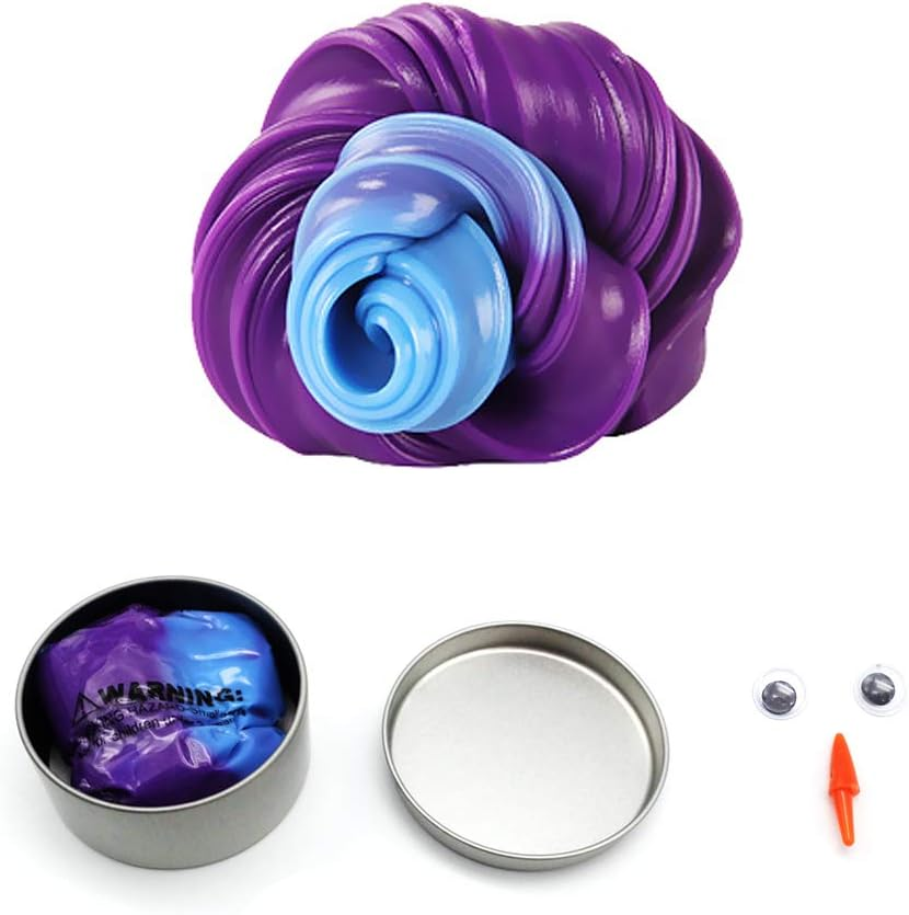Magic Heat Reactive Color Changing Putty Slime - Soft, Stress Relieving Fun for Teens & Adults (Purple >>> Blue)
