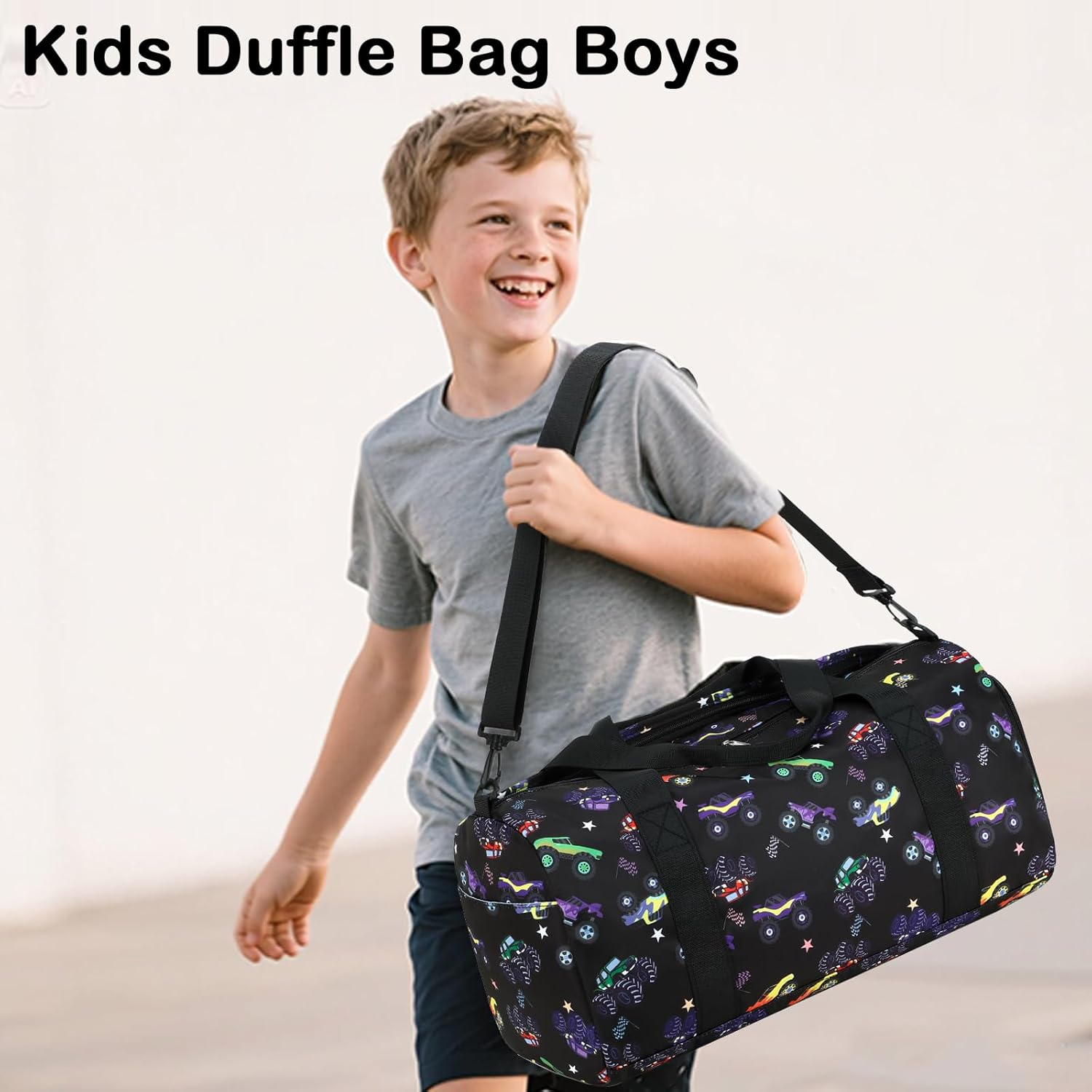 Gym Bag Sports Duffle Bag with Wet Pocket Weekender Overnight Bag with Waterproof Shoe Pouch and Air Hole for Men Women Travel Foldable Bag image number 3