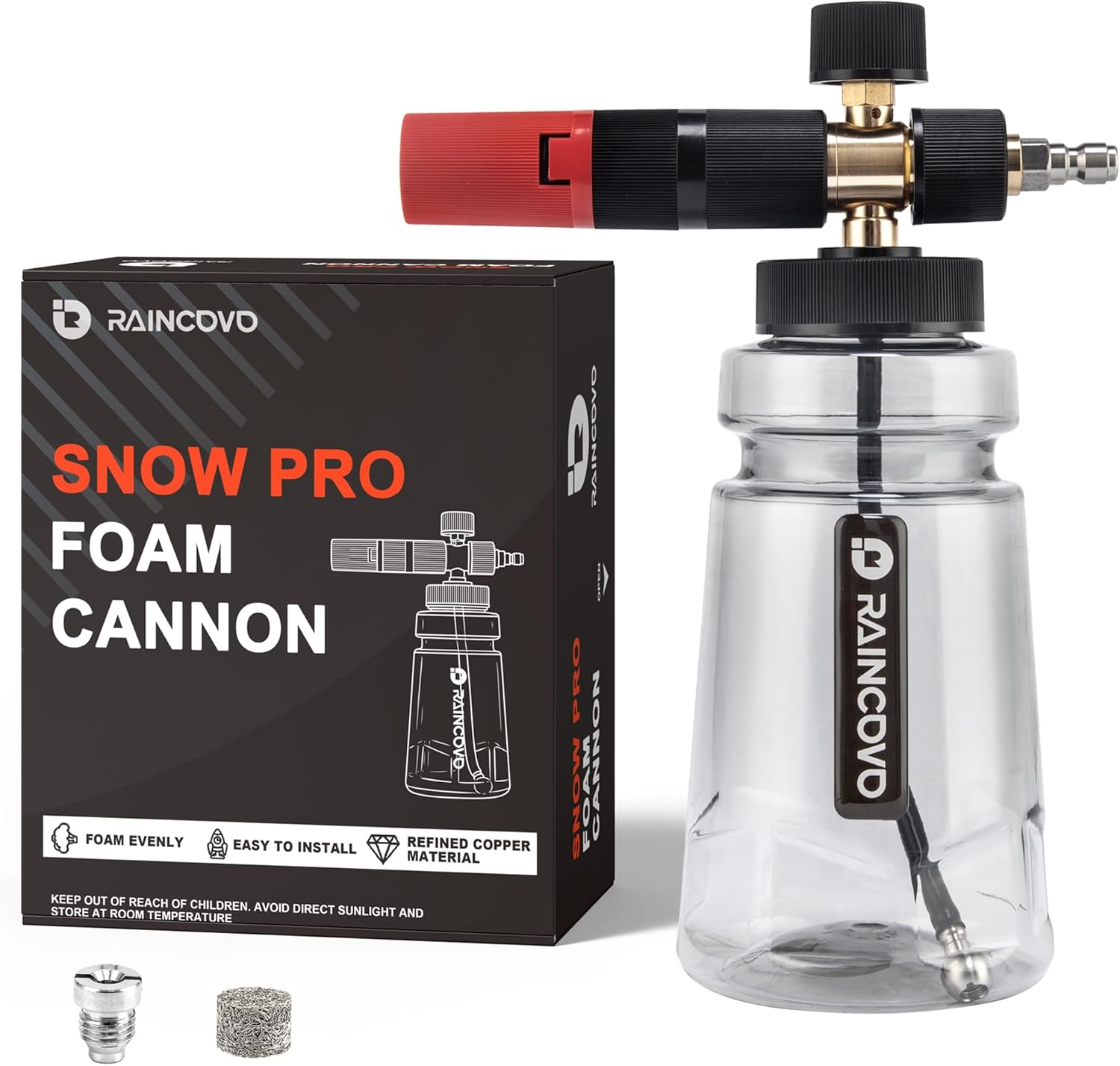 Foam Cannon Wide Mouth for Pressure Washer, Thick Snow Foam Lance for Car Wash, Adjustable Soap Cannon with 1/4 Inch Quick Connector, Additional 1.1Mm Orifice Nozzle image number 3