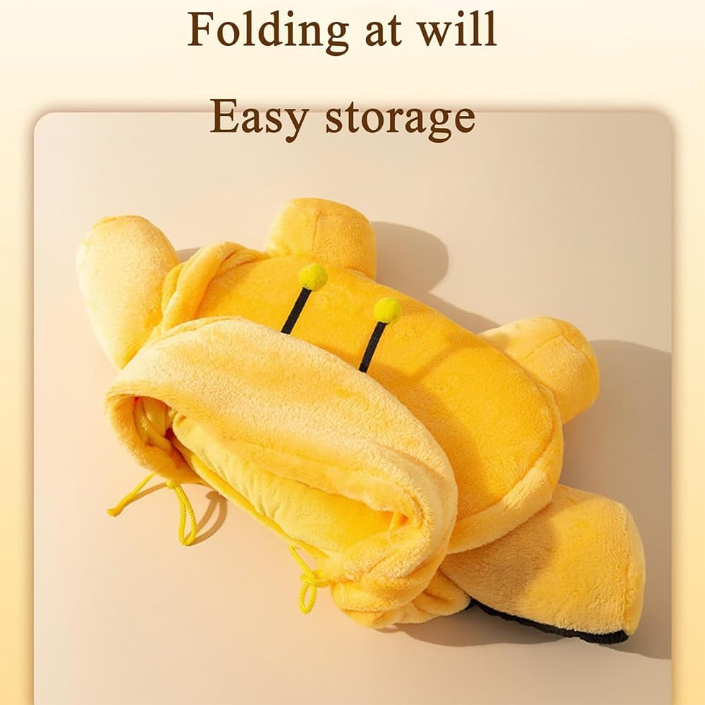 Pet Travel Bag Kit for Cat Dog Carrier & Travel,Outcrop, Pet Out Shoulder Bag, Cat Puppy Costume Winter Warm Outing Backpack Cute Bear Bee Design Anti-Escape Bags,Small Pets Universal image number 1