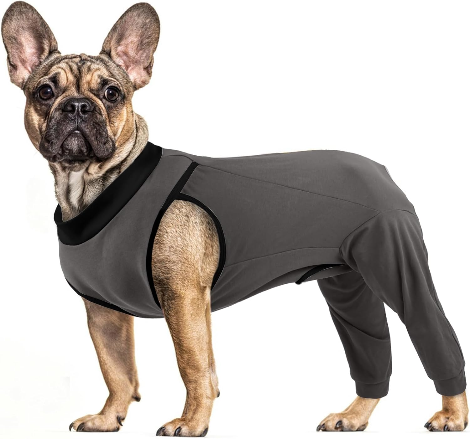 PUMYPOREITY Dog Bodysuit after Op, Dog Bodysuit after Castration Male Elbow Bandage Rear Legs Op Suit Medical Pet Shirt Knee Support Rear Leg (Grey, S)