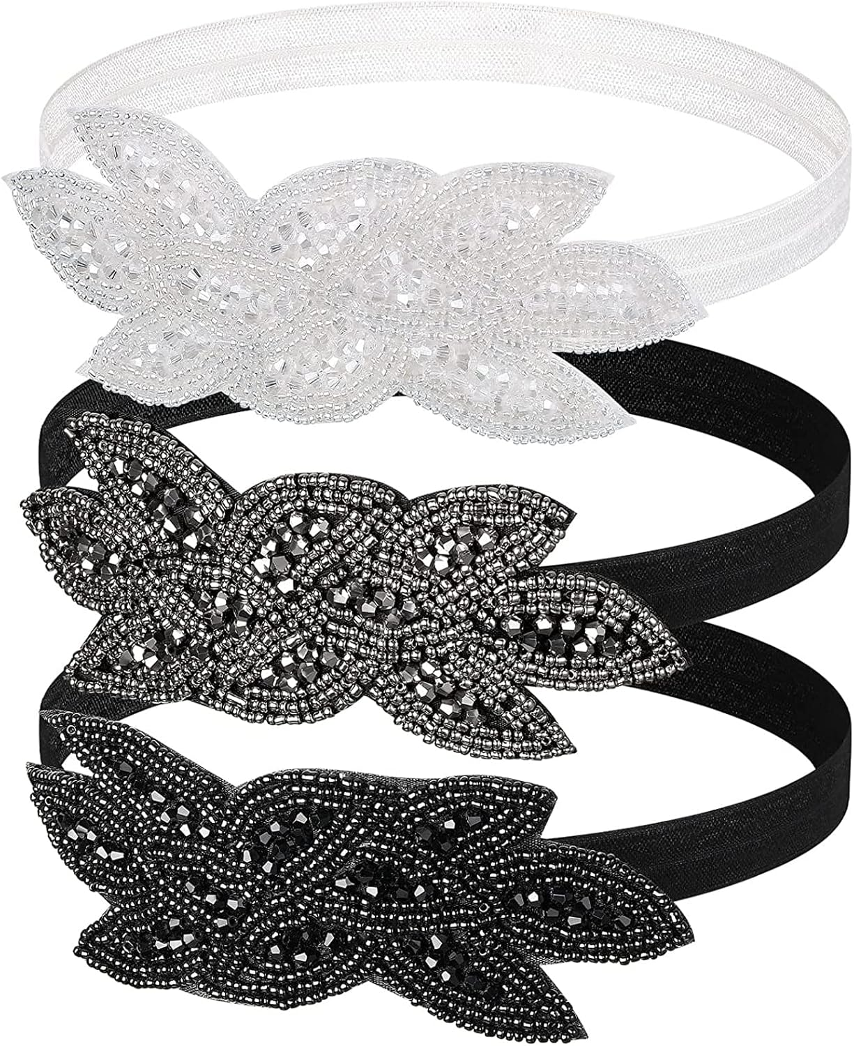 Pack of 3 1920S Headband Women'S Gatsby Accessories Costume Crystal Headband Headpiece 1920S Hair Accessories for Women