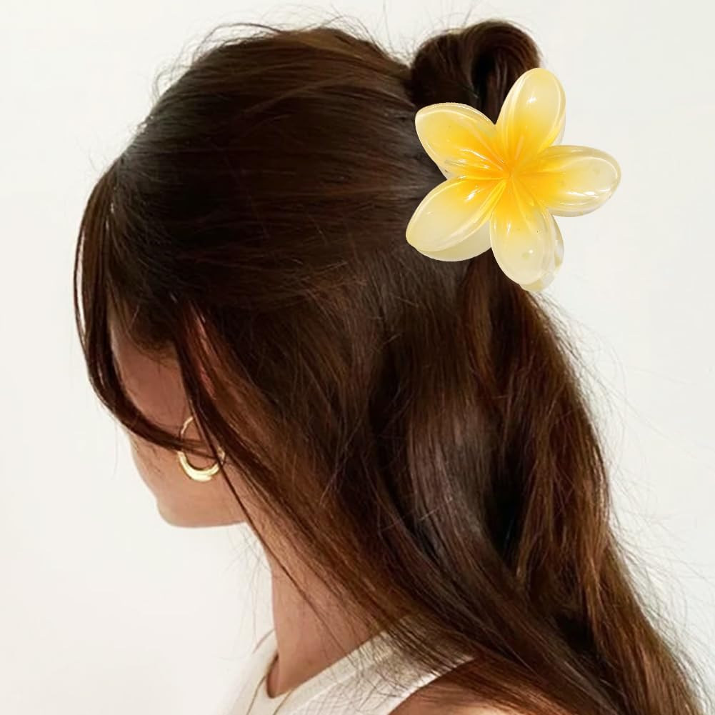 RANJIMA Pack of 8 Flower Hair Clips, Large Claw Hair Clips, Cute Flower-Shaped Hair Styling Accessories, Hawaiian Claw Clips, Flower Hair Accessories for Women, Girls, Mother'S Day Gifts image number 4