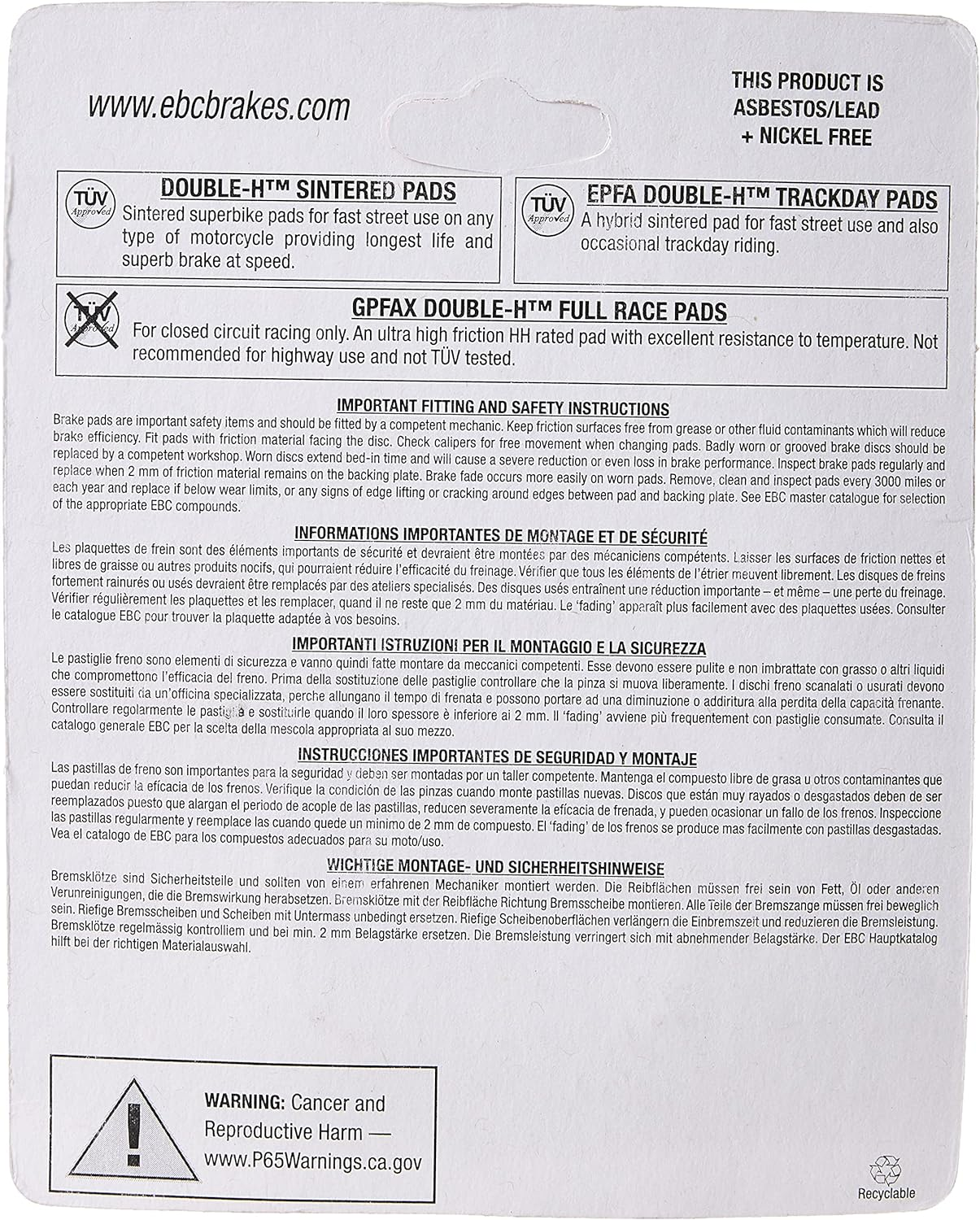 EBC Brakes FA174HH Disc Brake Pad Set image number 2