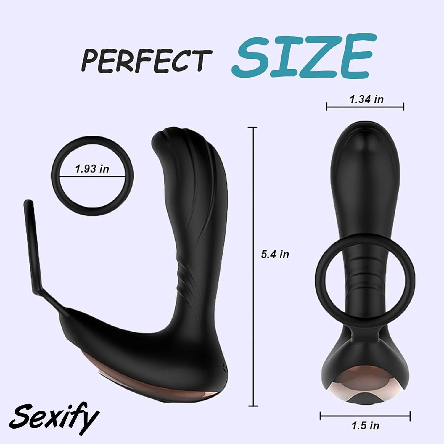 Vibrating Anal Plug with Cock Ring, G-Spot Anal Butt Plug Dildo Vibrator Sex Toys for Men, Stimulator with Powerful Modes, Prostate Massager Anal Vibrator with Remote Control Adult Sex Toy image number 4
