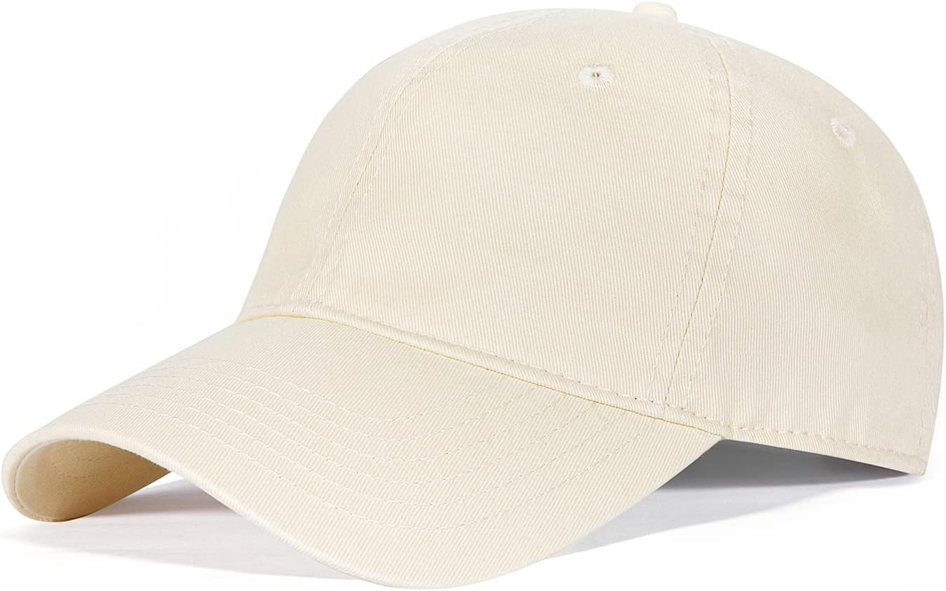 FREEBIRD99 Men Women Plain Cotton Vintage Washed Twill Baseball Cap Distressed Adjustable Strapback Dad Hat