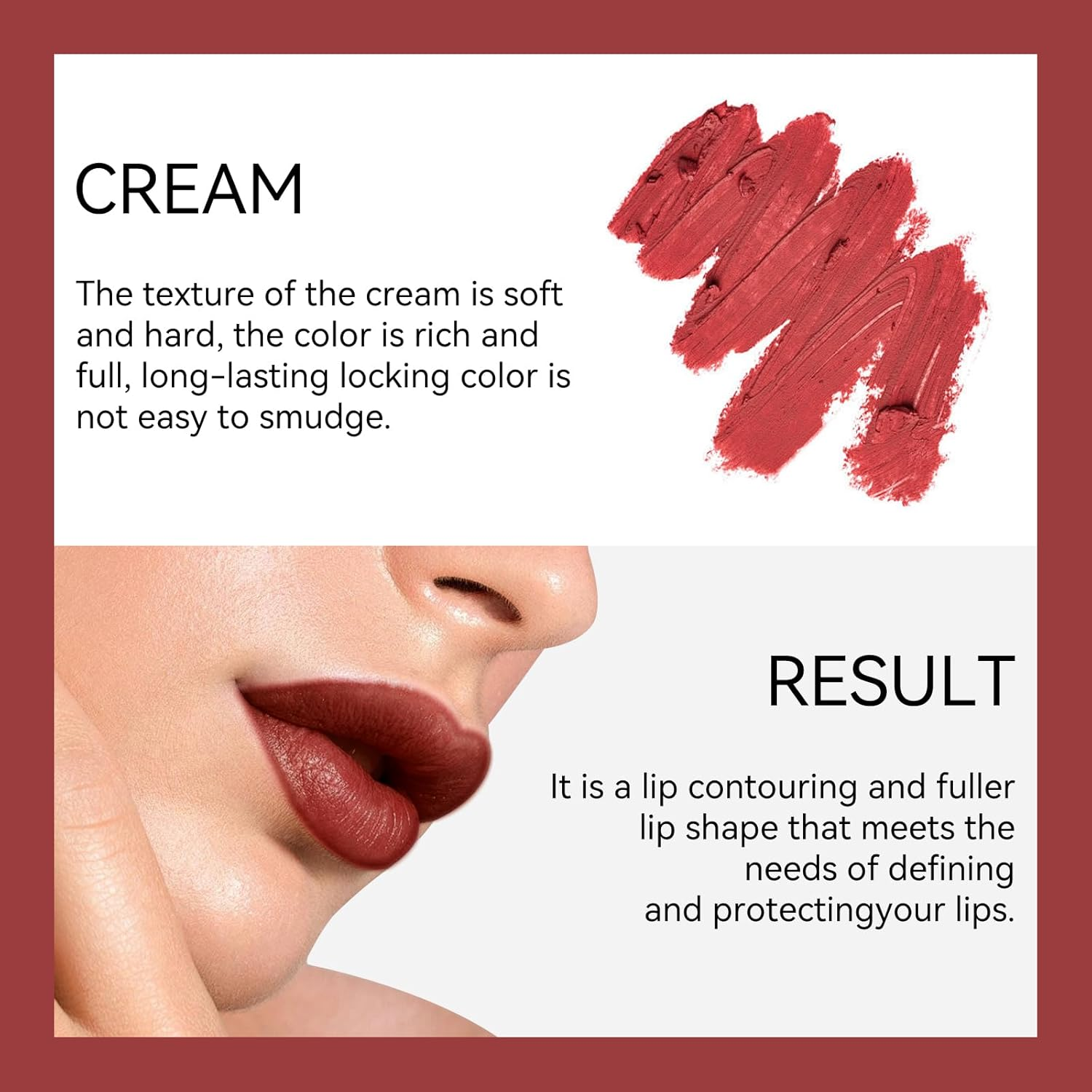 KISSIO Lip Liner,Creamy Lip Pencil,Long Lasting Lip Liner with Sharpener,Matte Finish,Smooth and Soft,Non-Dry,Easy to Use,Cruelty Free,Whisper image number 3