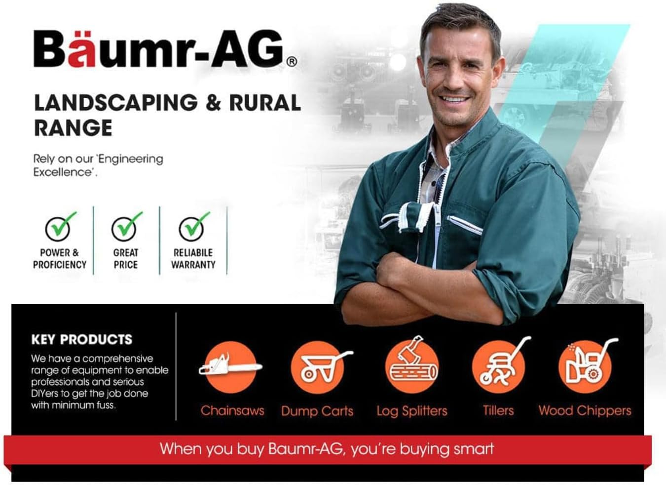 Baumr-Ag 62Cc Petrol Chainsaw Commercial E-Start 20 Inch Bar Chain Saw Tree Pruning, Pro-Series SX62 image number 2