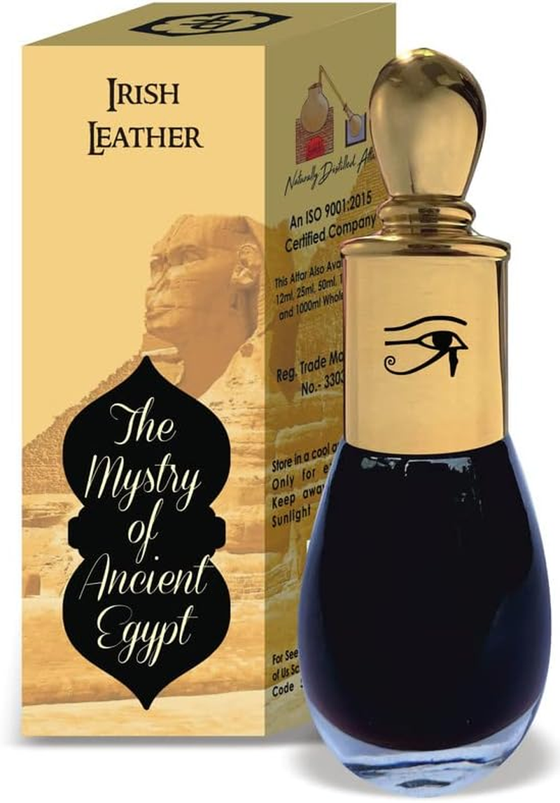 Parag Fragrances Irish Leather Attar / Itra 12Ml العطار (Egyption Mystery Series) Limited Time Launching Offer / Purest Grade 1 Attar for Men / Alcohol Free & Long Lasting Natural Attar Perfume