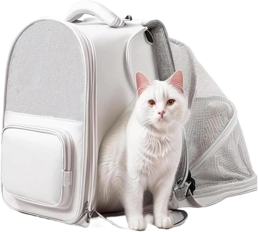 Cat Bag Dog Carrier Pet Carrier Cat Backpack Carrier Expandable Pet Carrier Backpacks with Breathable Mesh for Small Cats and Dogs Cat Carrier Pet Bag Carrier image number 4