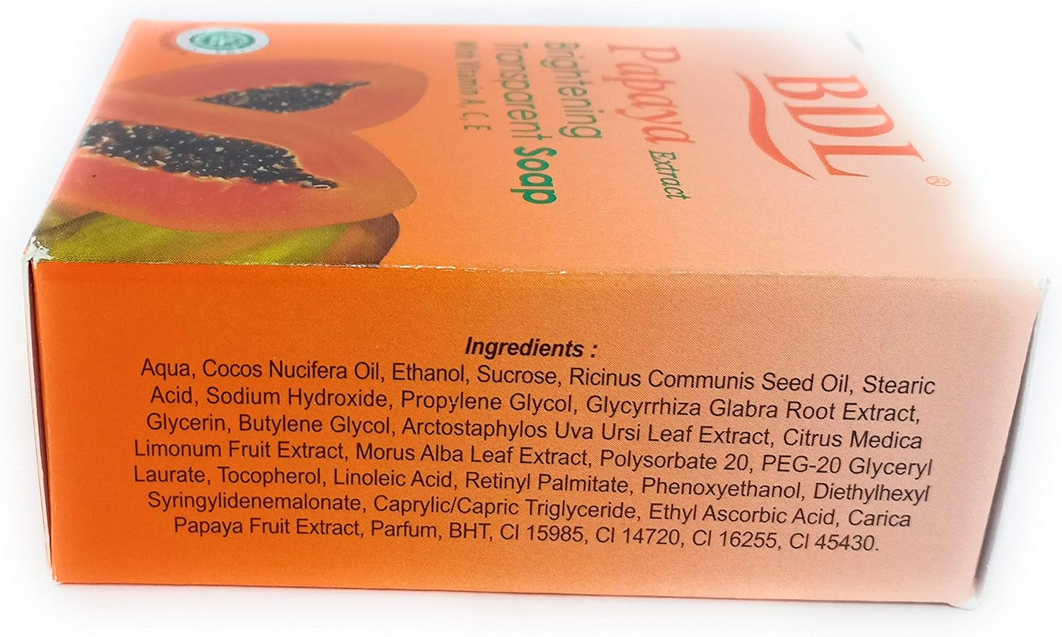 BDL Papaya Brightning Transparent Soap, 90 Gram (Pack of 5) image number 5