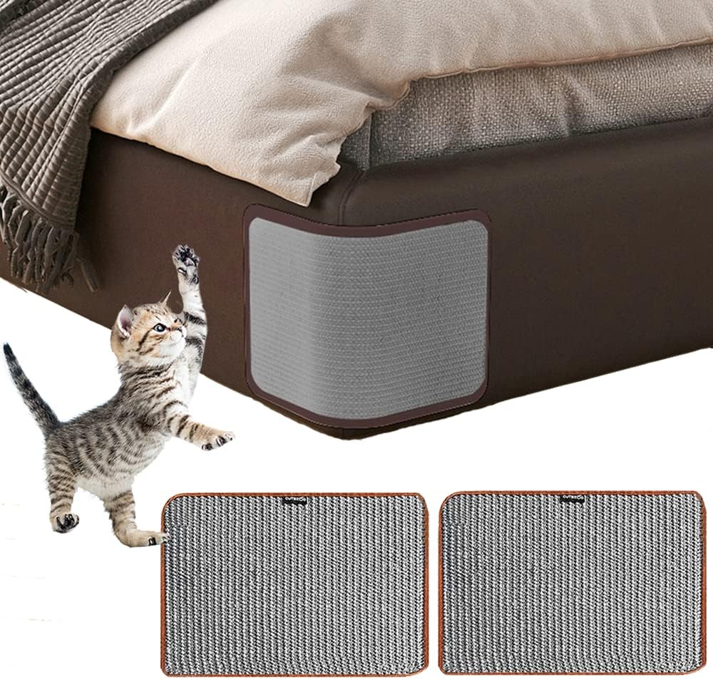 HAOZAIKEJI Cat Scratcher Mat Sofa Protector Natural Sisal Cat Scratching Mat Cat Scratch Couch Cover Heavy Duty Couch Guard Easy Installation Scratch Pad for Grinding Claws Protecting Furniture