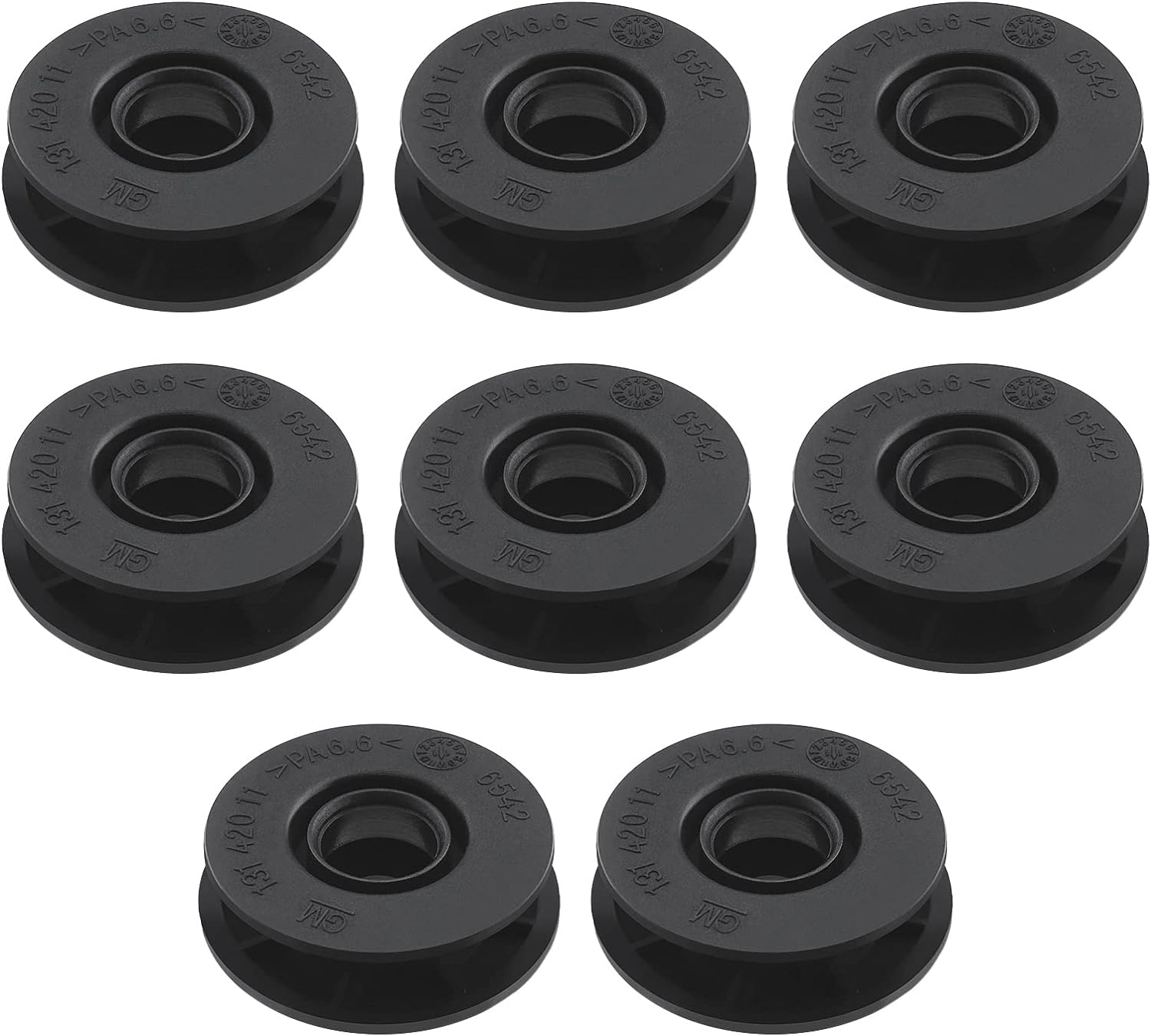 Emagtech 8PCS Car Floor Mat Clips 13142011 13142012 Carpet Anti-Slip Buckle Plastic Fastener Clip round Fixing Grip Clamps Mounting Retainer Black image number 1