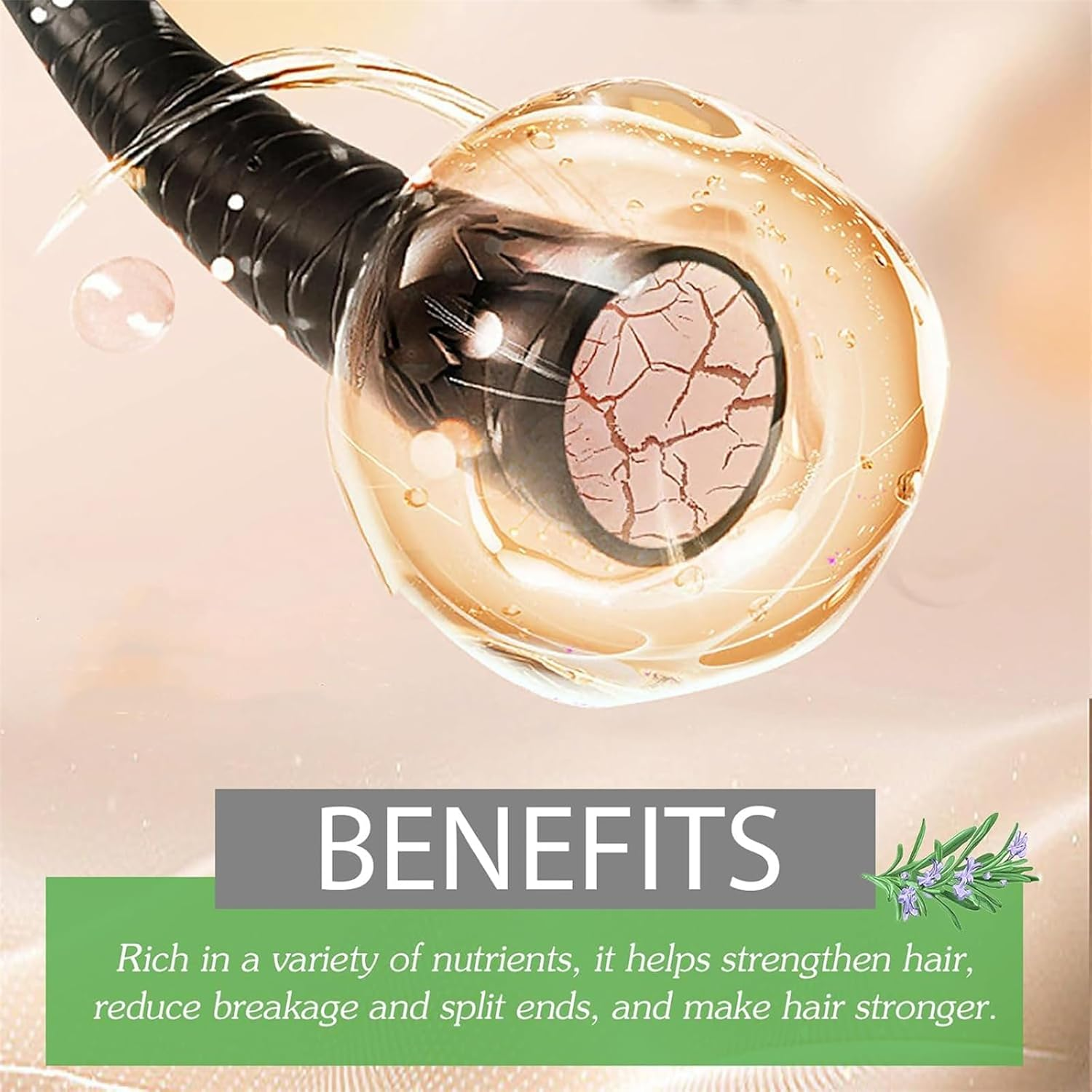 Rosemary Amino Acid Shampoo, Hair Growth Shampoo, Thickening & Strengthening Shampoo with Hydrolyzed Keratin, for Thinning Hairs Women and Men Hair Loss and Oily Scalp (1Pc) - 1Pc image number 6