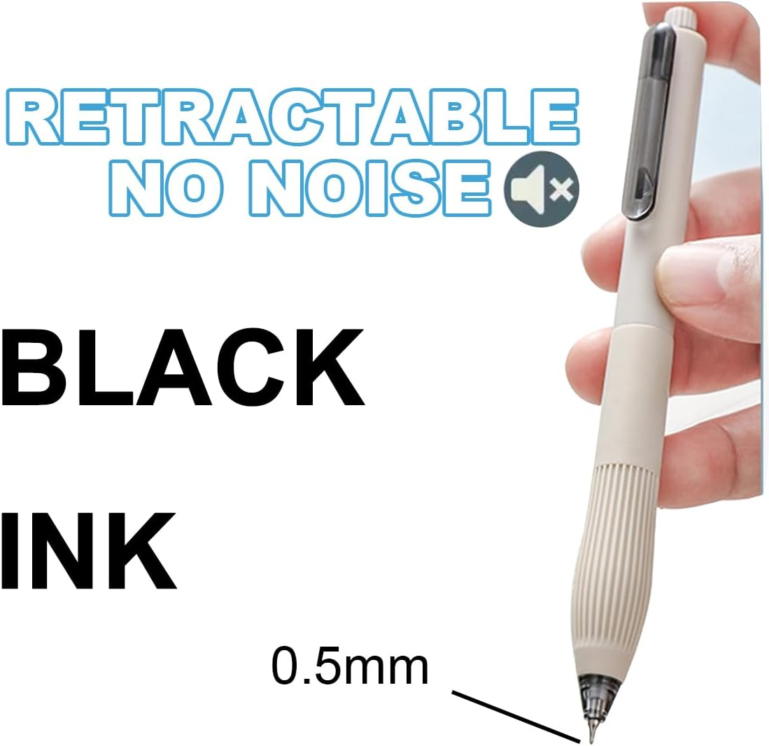 Craftsboys Gel Pens 0.5Mm, Black Ink, Quick Drying, 6 Count, Retractable Rollerball Pens (Blue) image number 5