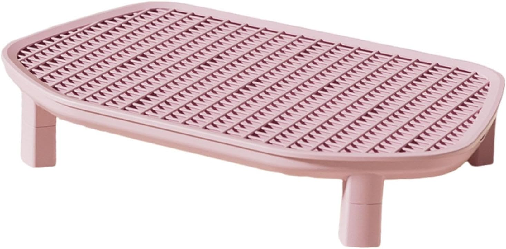 Perfk Cat Litter Box Step Kitten Litters Box Footboard, Reusable, Portable Practical Nonslip Easy to Litter Trapping Step, Pink - Green image number 4