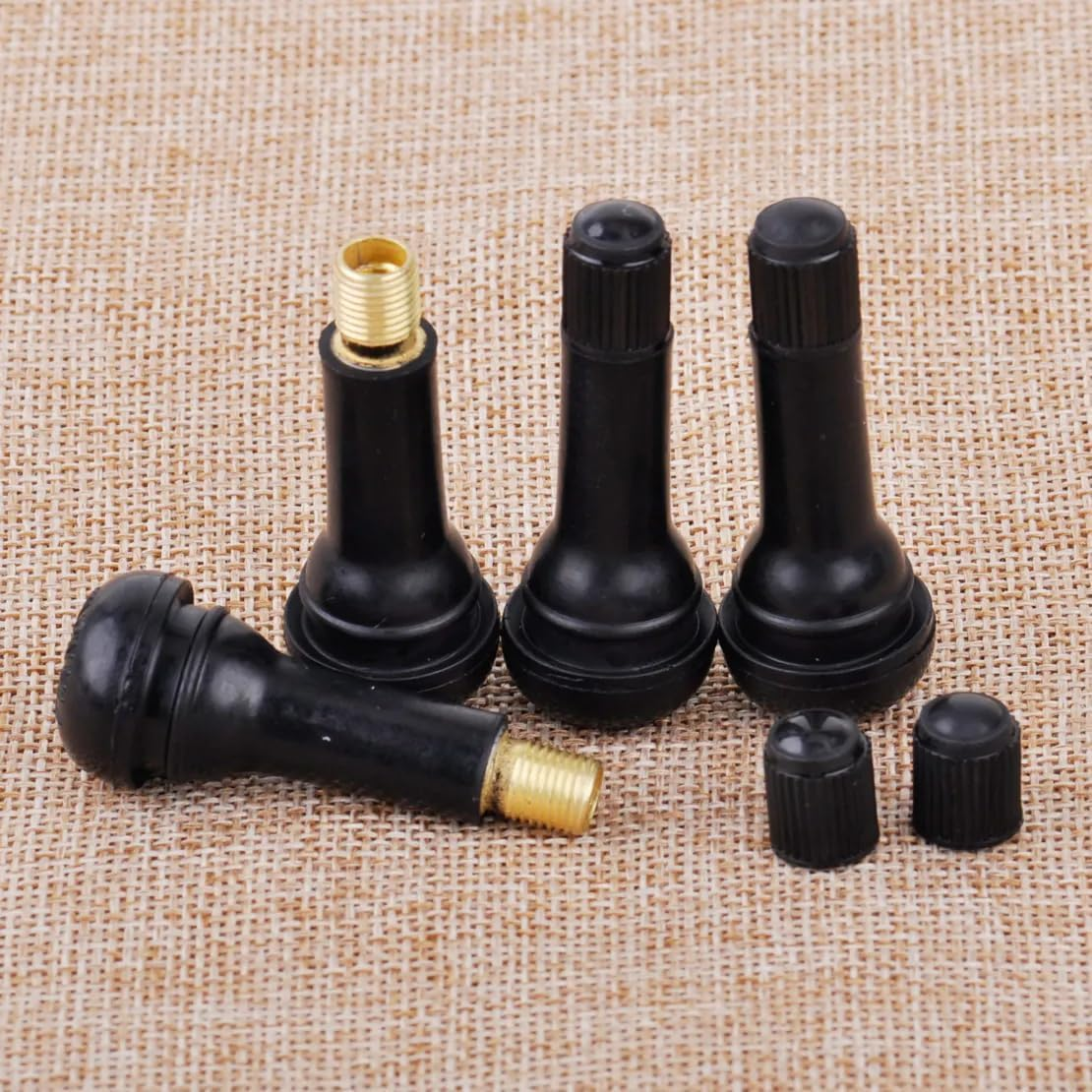 TR414 Black Rubber Snap-In Tire Valves, 10Pcs TR414 Snap-In Black Rubber Tire Valve Stems,Tr414 Tire Valve Stems Rubber Snap-In Short Black Tire Valve Stem,Tr414 Rubber Short Snap-In Tire Valve Stems image number 6