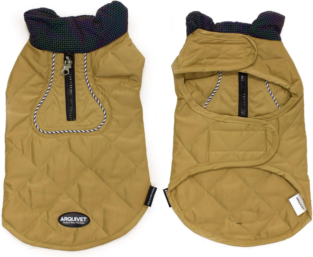 Arquivet Aconcagua Quilted Dog Vest Beige L 35 Cm Cold Protection Dog Vest image number 1