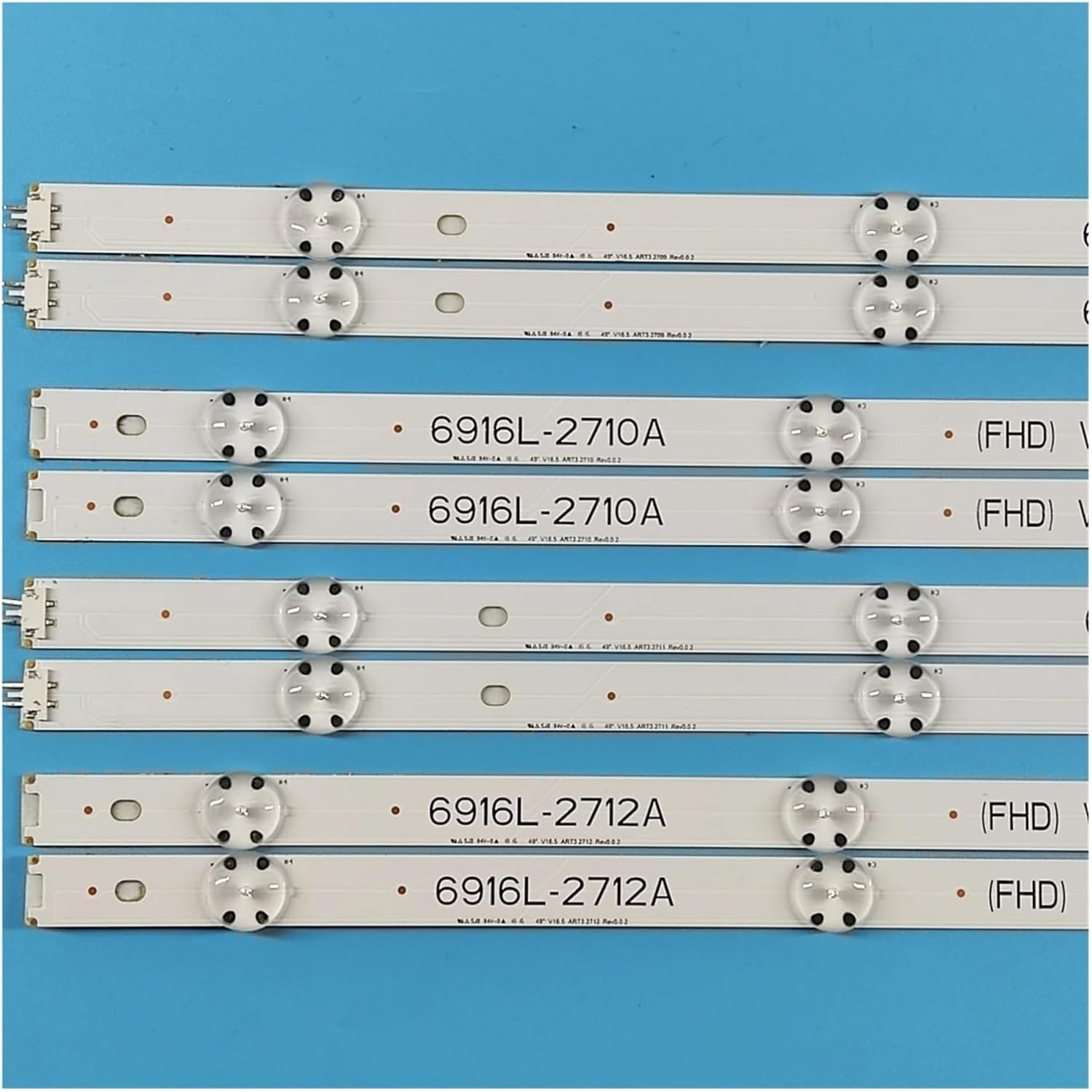 8PCS LED Backlight Strip for 49Inch TV 49UH603V 49UH620V LC490DGE 6916L-2705A 6916L-2706A 6916L-2707A 6916L-2708A 49LJ510T (Color : 2 Set) image number 4