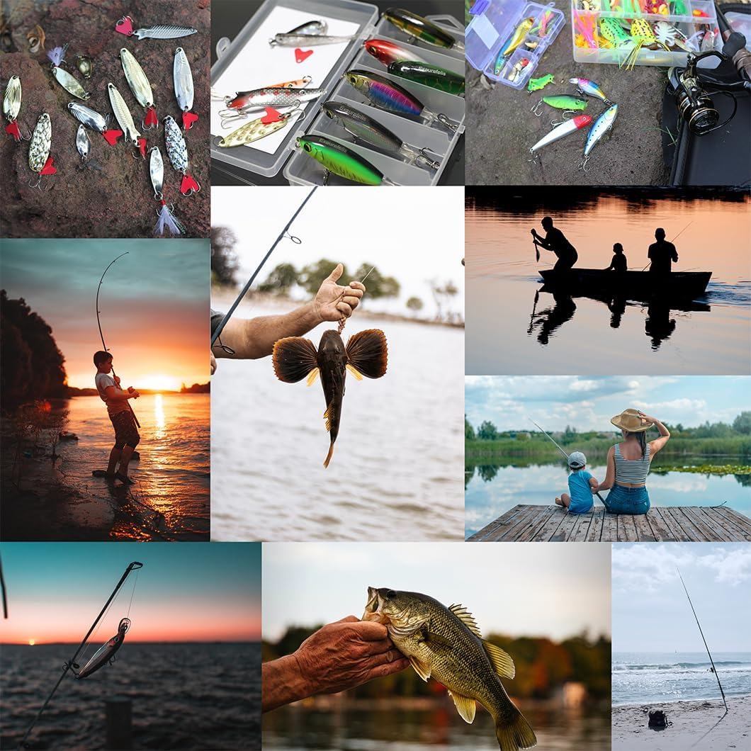 5Pcs Plopper Fishing Lures Topwater Fishing Lures Whopper Floating Lure for Catfish Pike Perch Top Water Bass Bait Lure with Propeller Tail Pencil Floating Lure image number 5