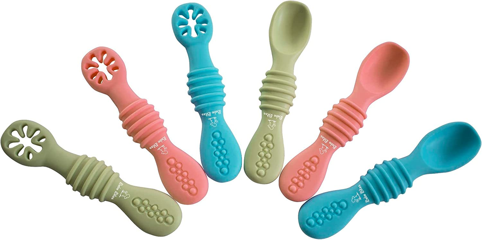 Toddler Spoons - Training Spoons for Babies & Toddlers - 100% Food-Grade Silicone - BPA Free - Microwave & Dishwasher Safe - Self Feeding - Baby Led Weaning Feeding Supplies image number 3