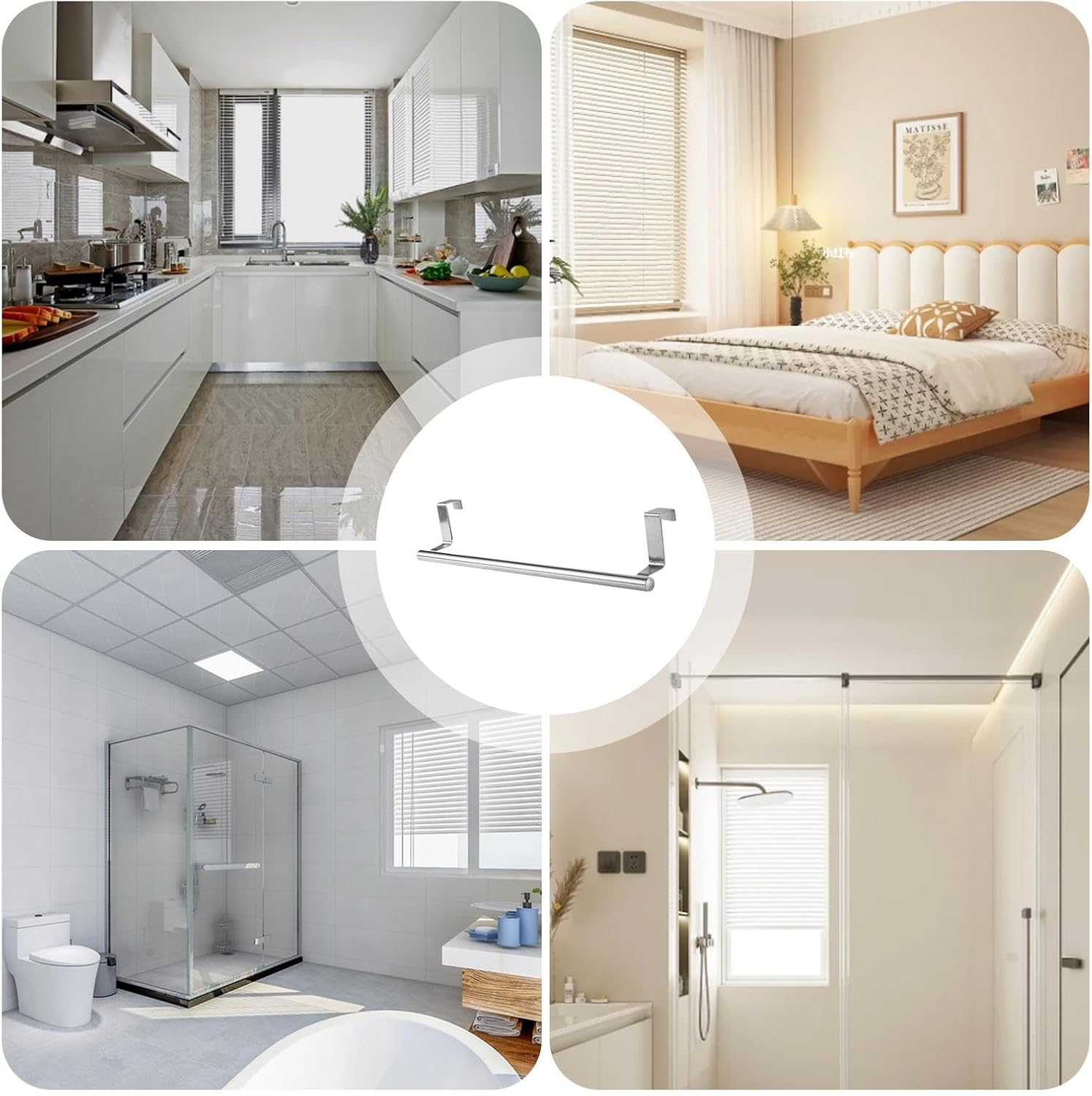 Towel Racks for Bathroom - Innovative Bath Towel Bar,Hand Towel Bar, Bath Towel Bar, Bathroom Towel Rack, Adjustable Towel Bar for Bathroom, Cooking Utensils image number 3