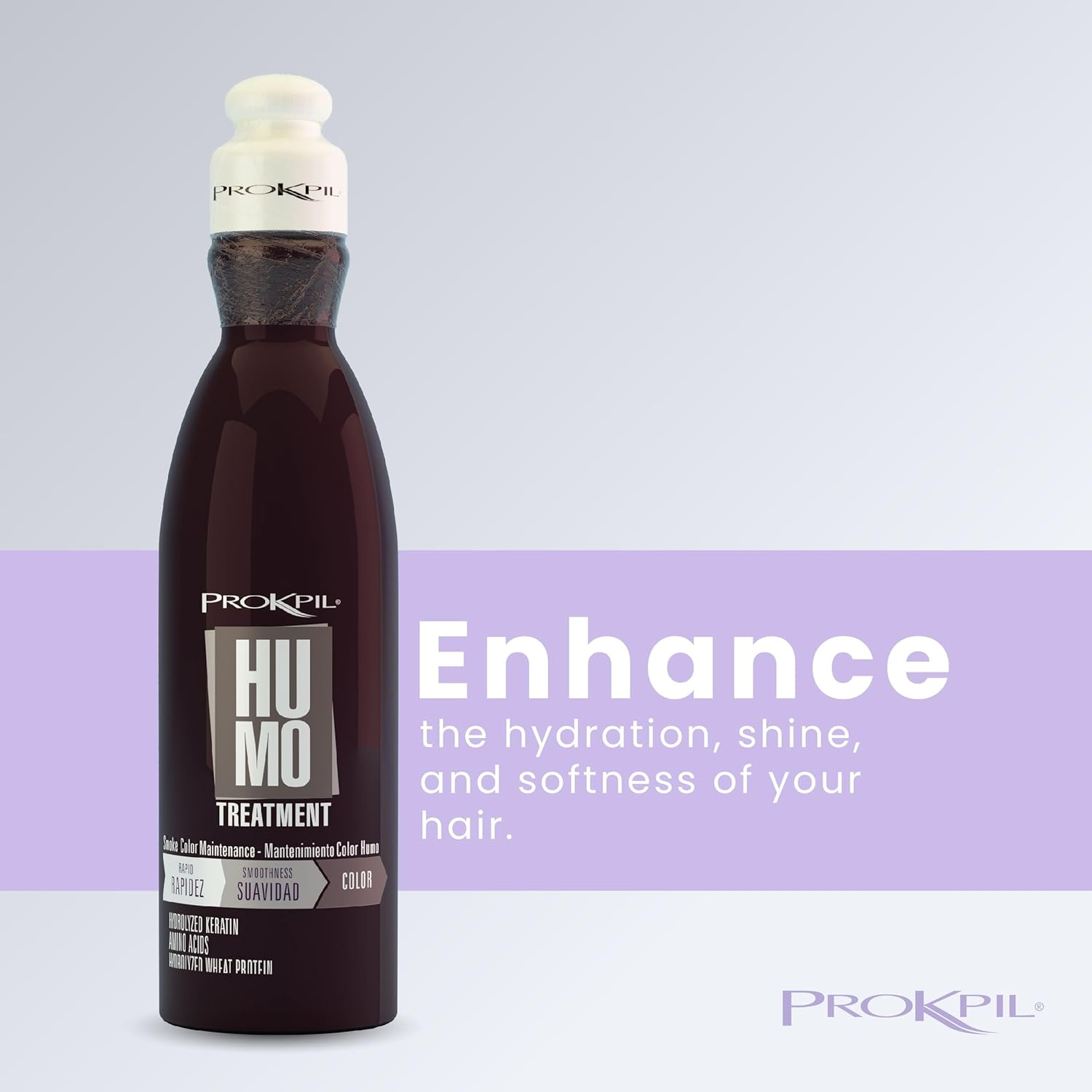 Prokpil Treatment Smoke Maintenance Nuance Dark Gray Mask for Blonde Hair | Matizante Humo Tratamiento Y Mantenimiento Natural Matizador Con Brisos Gris Profundo (Regular Size 10Oz-300Ml) image number 3