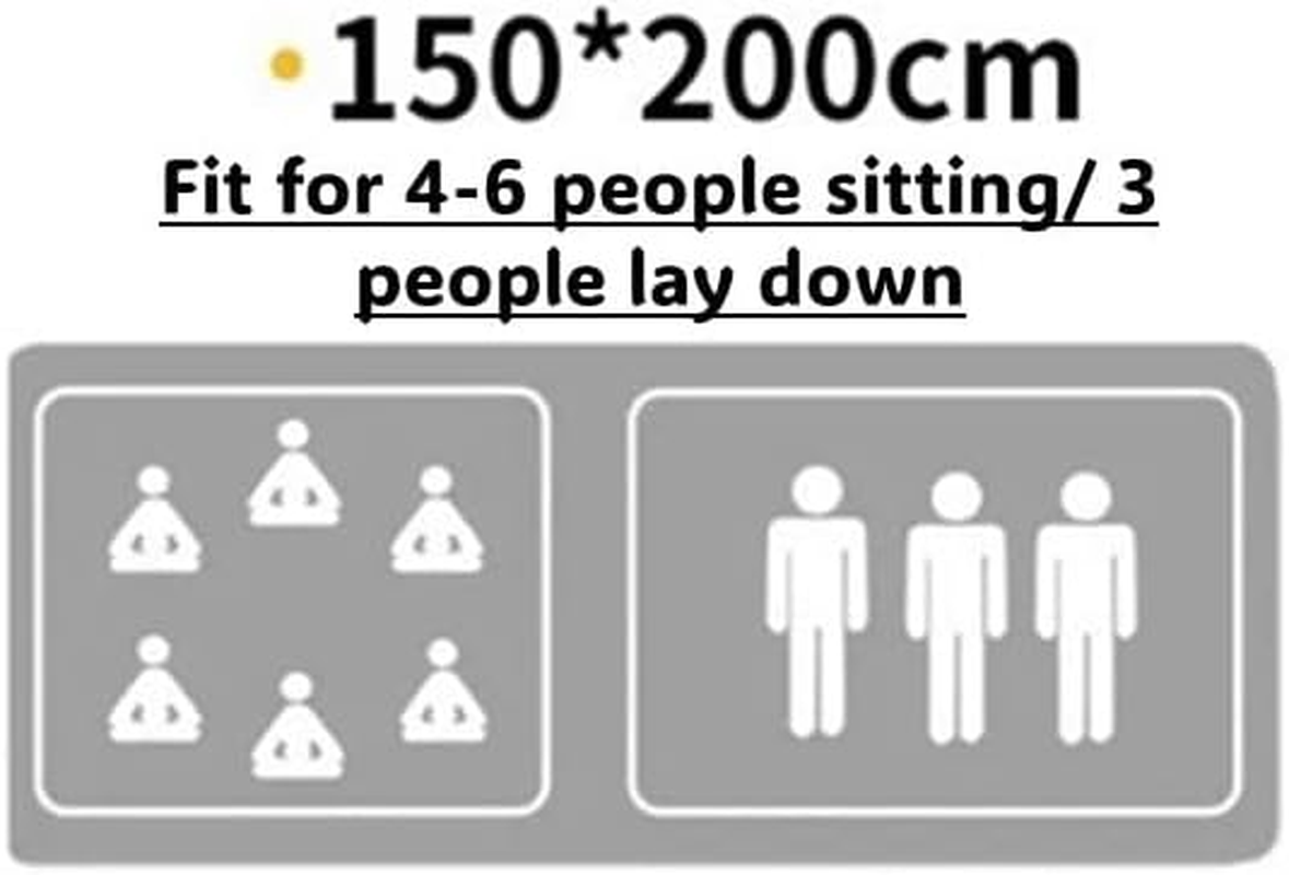 Picnic Blanket Waterproof Dirtproof Foldable in Large 150X200Cm. Cute Gingham Portable Compact Beach Blanket Outdoor Mat (Honey Yellow)