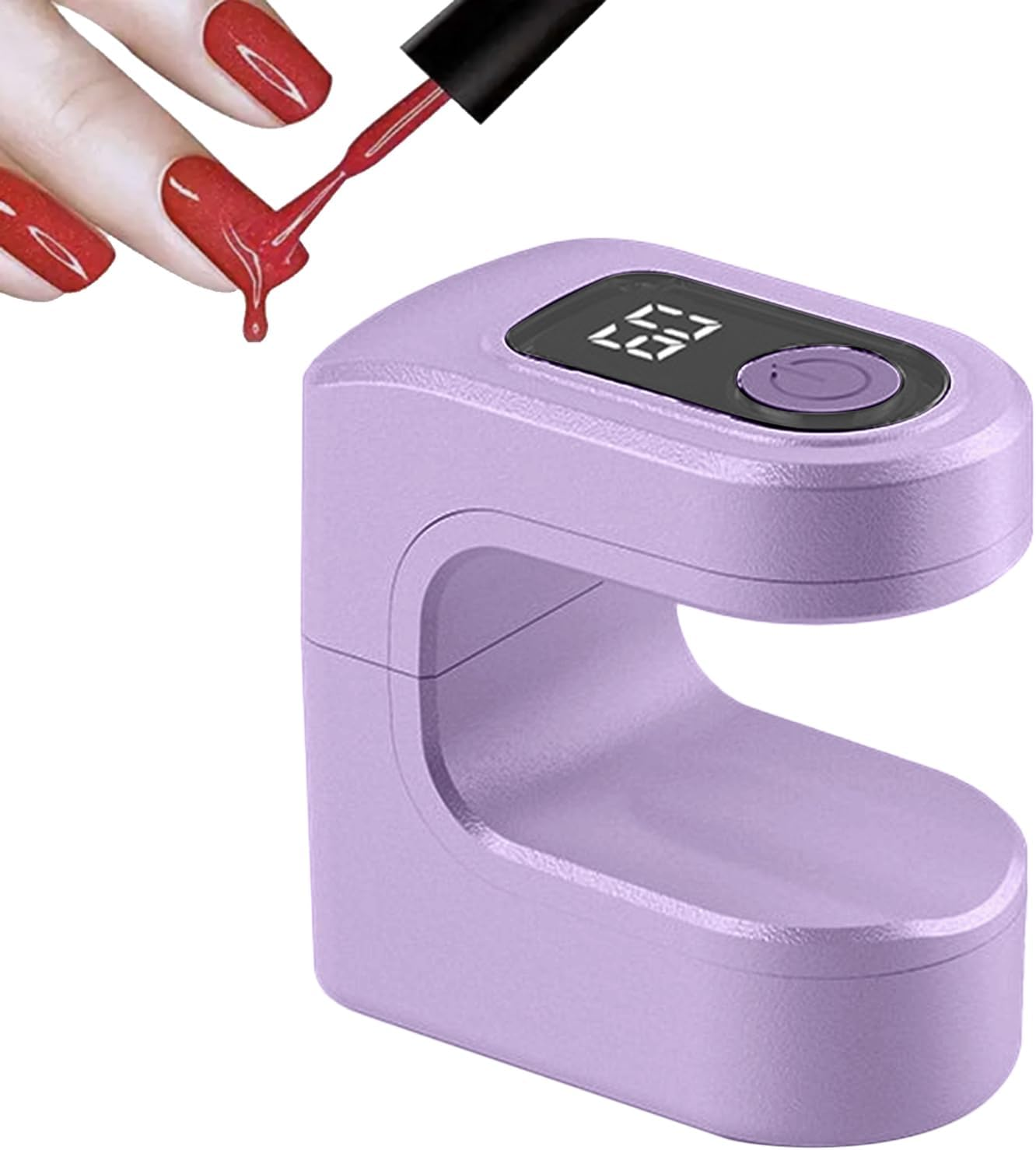 Furtryvl Small Nail Lamp | Gel Polish Dryer USB Charging,Portable Manicure Curing Light for Home Travel Daily Use with 2 Timing Modes image number 1