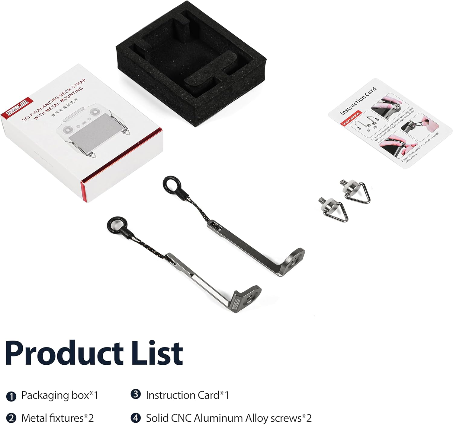 STARTRC 2-In-1 Balance Lanyard with Metal Fixtures for DJI RC/RC Pro Remote and Mini 4 Pro Neck Strap - Metal Firmware for DJI Mini 4/Air 3/Mavic 3 Drone Accessories - Screen Facing Up, Gray image number 2